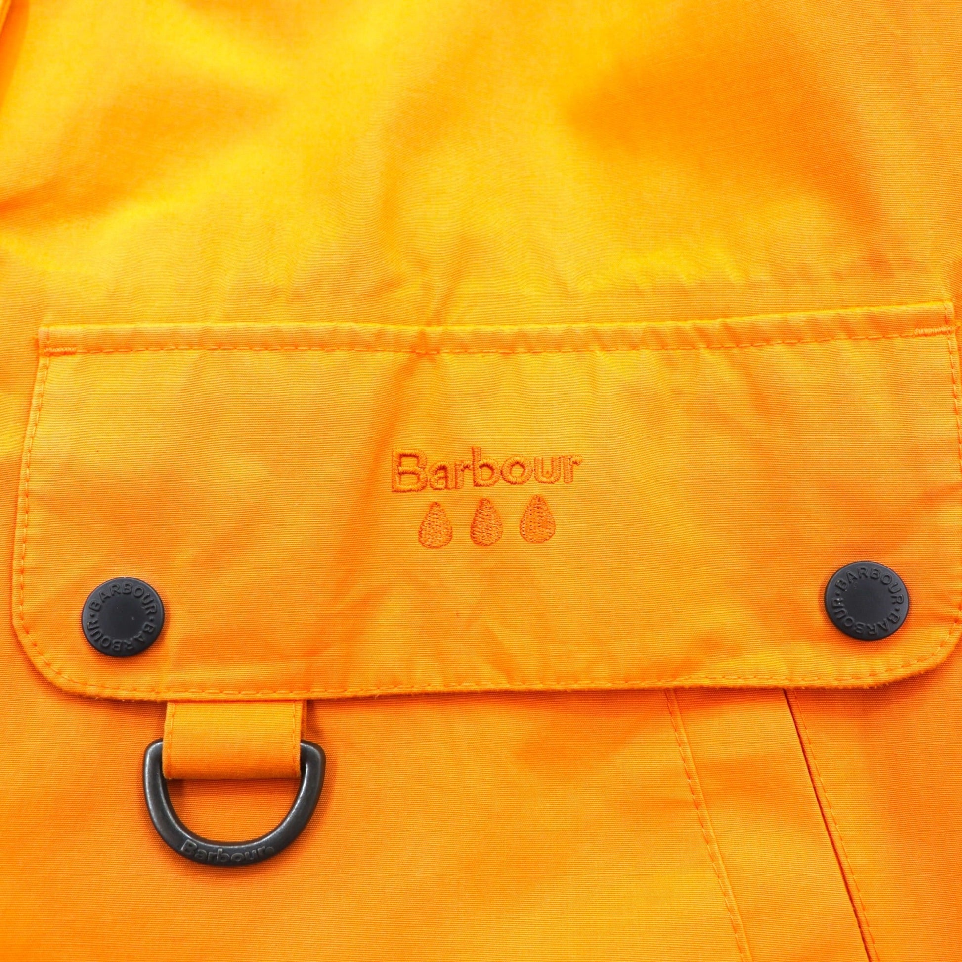 Barbour フード着脱式 ナイロンジャケット マウンテンパーカー M オレンジ 防水 トラモンタン TRAMONTANE JACKET WEATHER COMFORT LWB0529OR53