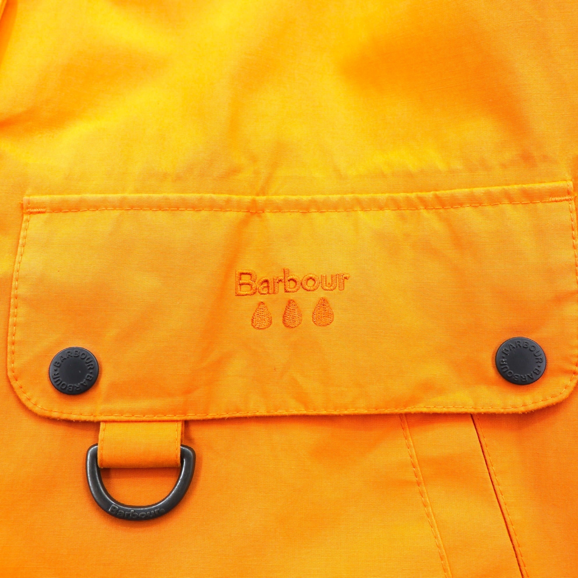 Barbour フード着脱式 ナイロンジャケット マウンテンパーカー M オレンジ 防水 トラモンタン TRAMONTANE JACKET WEATHER COMFORT LWB0529OR53