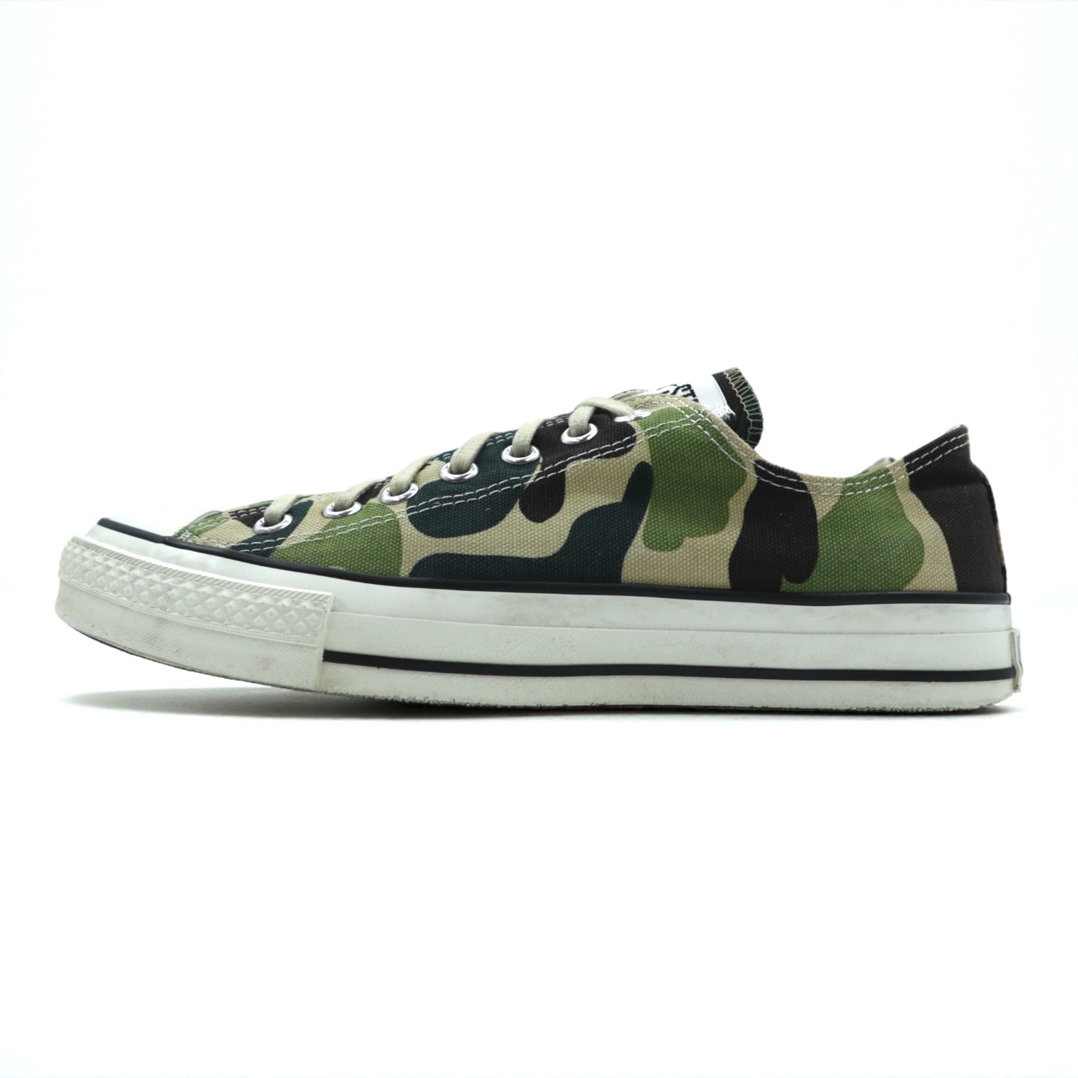 CONVERSE 日本製 オールスター ALL STAR カモフラ キャンバス ローカットスニーカー 27cm カーキ J 83 6 MH01