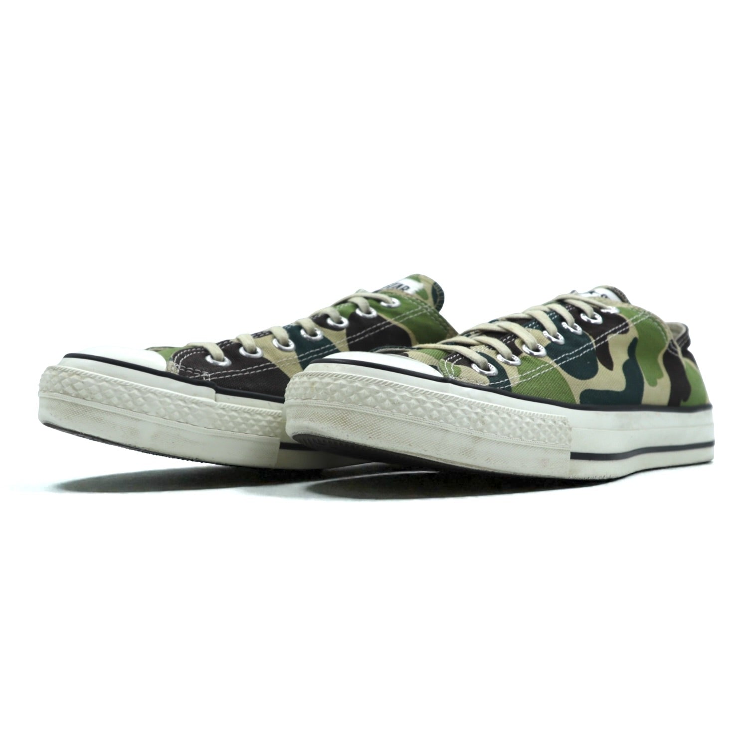 CONVERSE 日本製 オールスター ALL STAR カモフラ キャンバス ローカットスニーカー 27cm カーキ J 83 6 MH01