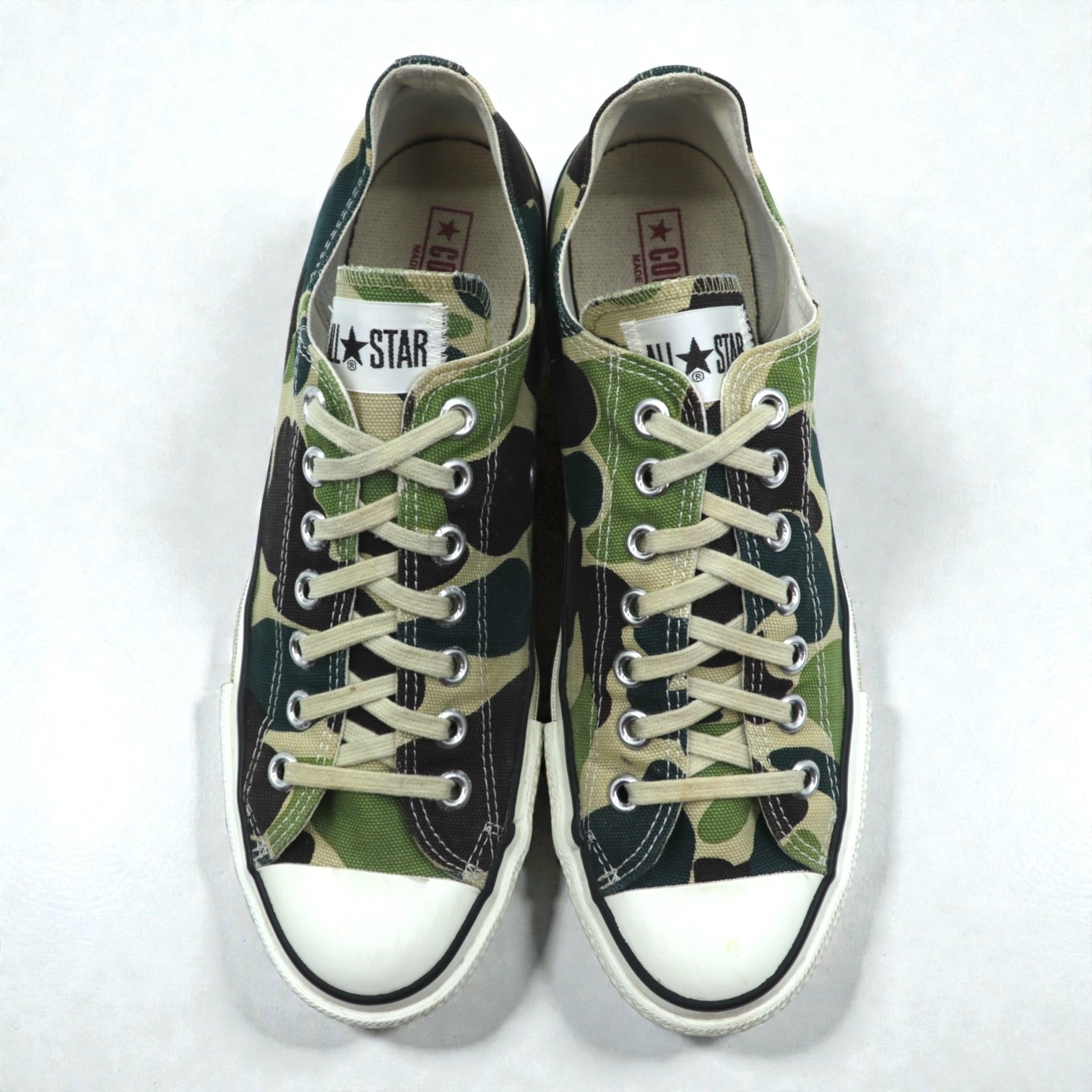 CONVERSE 日本製 オールスター ALL STAR カモフラ キャンバス ローカットスニーカー 27cm カーキ J 83 6 MH01