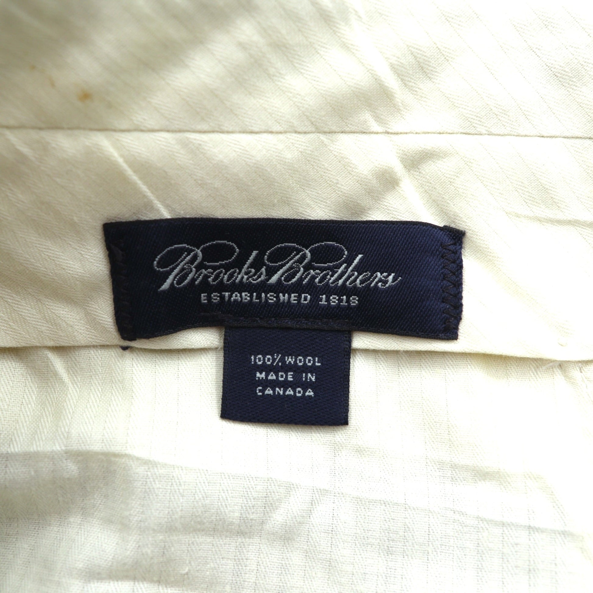 Brooks Brothers カナダ製 グレンチェック ワイド スラックス パンツ XL グレー ウール ダブルカフス