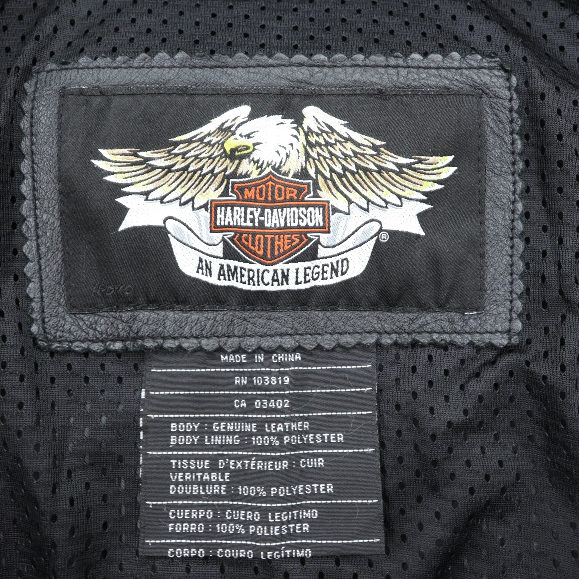 HARLEY DAVIDSON シングル ライダースジャケット L ブラック ダブルジップ レザー 本革 バック エンボスロゴ