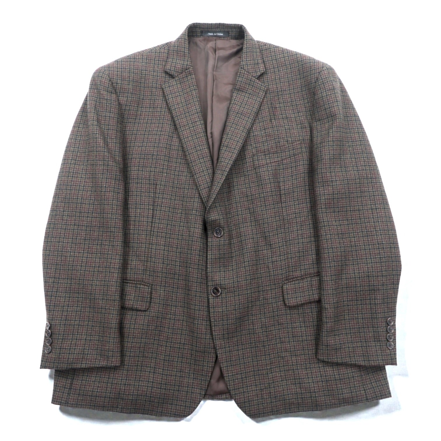LAUREN RALPH LAUREN 2B テーラードジャケット ブレザー XL ブラウン ウール チェック
