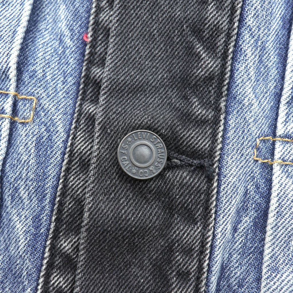 Levi's PREMIUM 2ndタイプ ハイブリッド トラッカージャケット ビッグE デニムジャケット M プリーツ 再構築 バッファローチェック フランネル TYPE II HYBRID 77382-0000