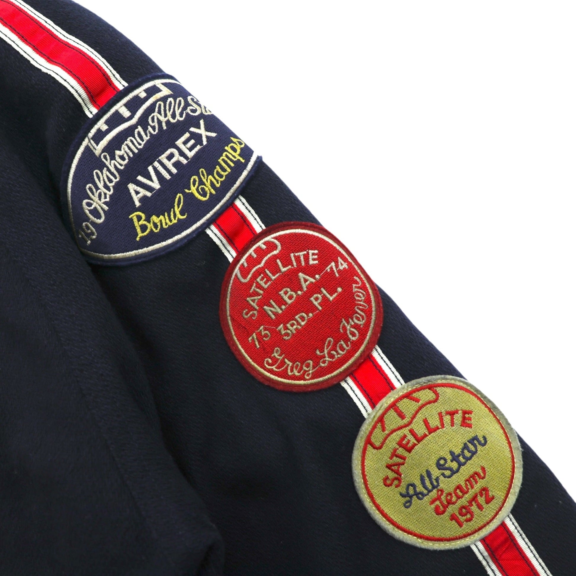 AVIREX 90年代 ヴィンテージ COLLEGIATE WEAR CHAMPS 1951-53 スタジャン L ウール レタード ワッペン