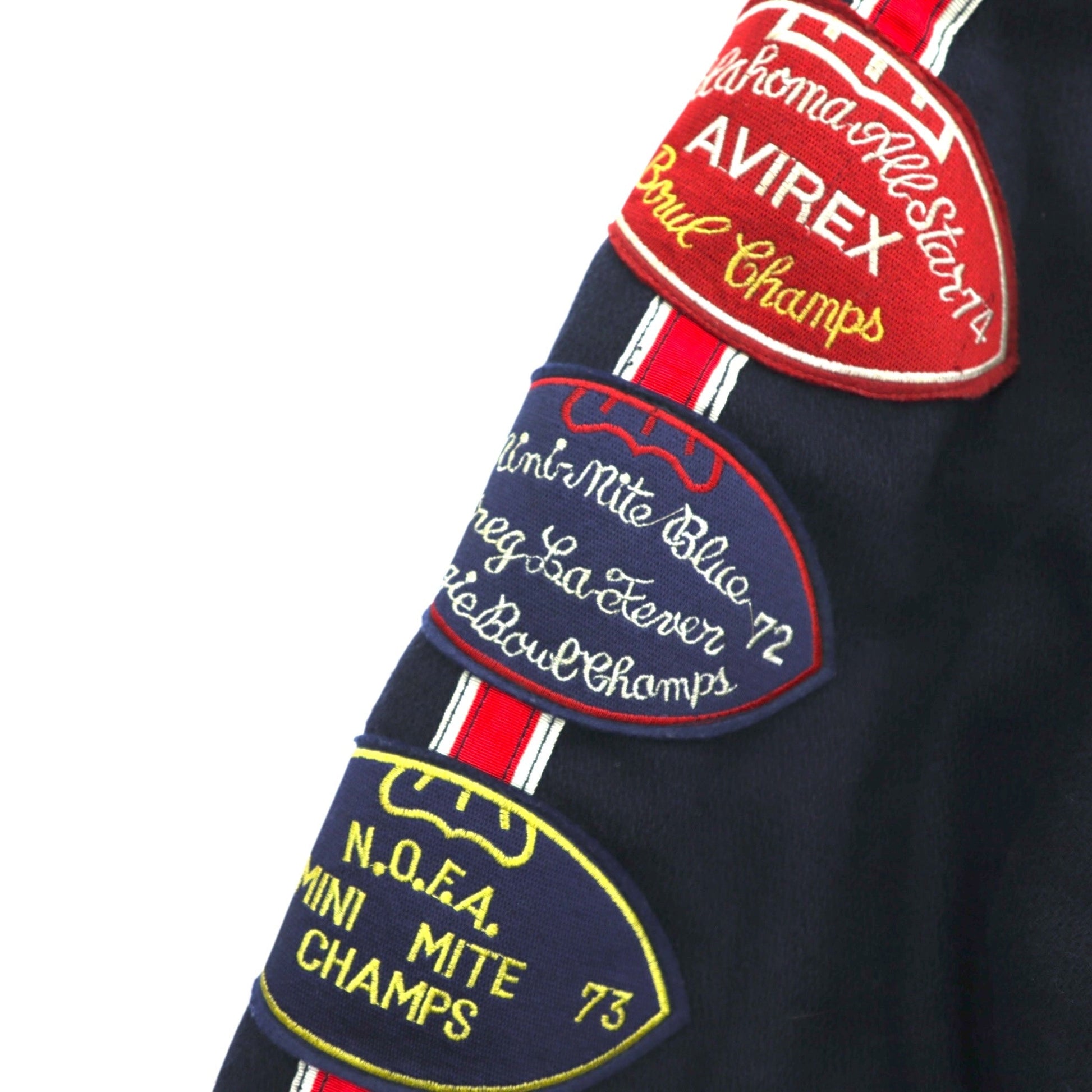 AVIREX 90年代 ヴィンテージ COLLEGIATE WEAR CHAMPS 1951-53 スタジャン L ウール レタード ワッペン