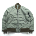 A BATHING APE L-2B フライトジャケット M カーキ ダブルジップ ナイロン エポレット ユーティリティポケット