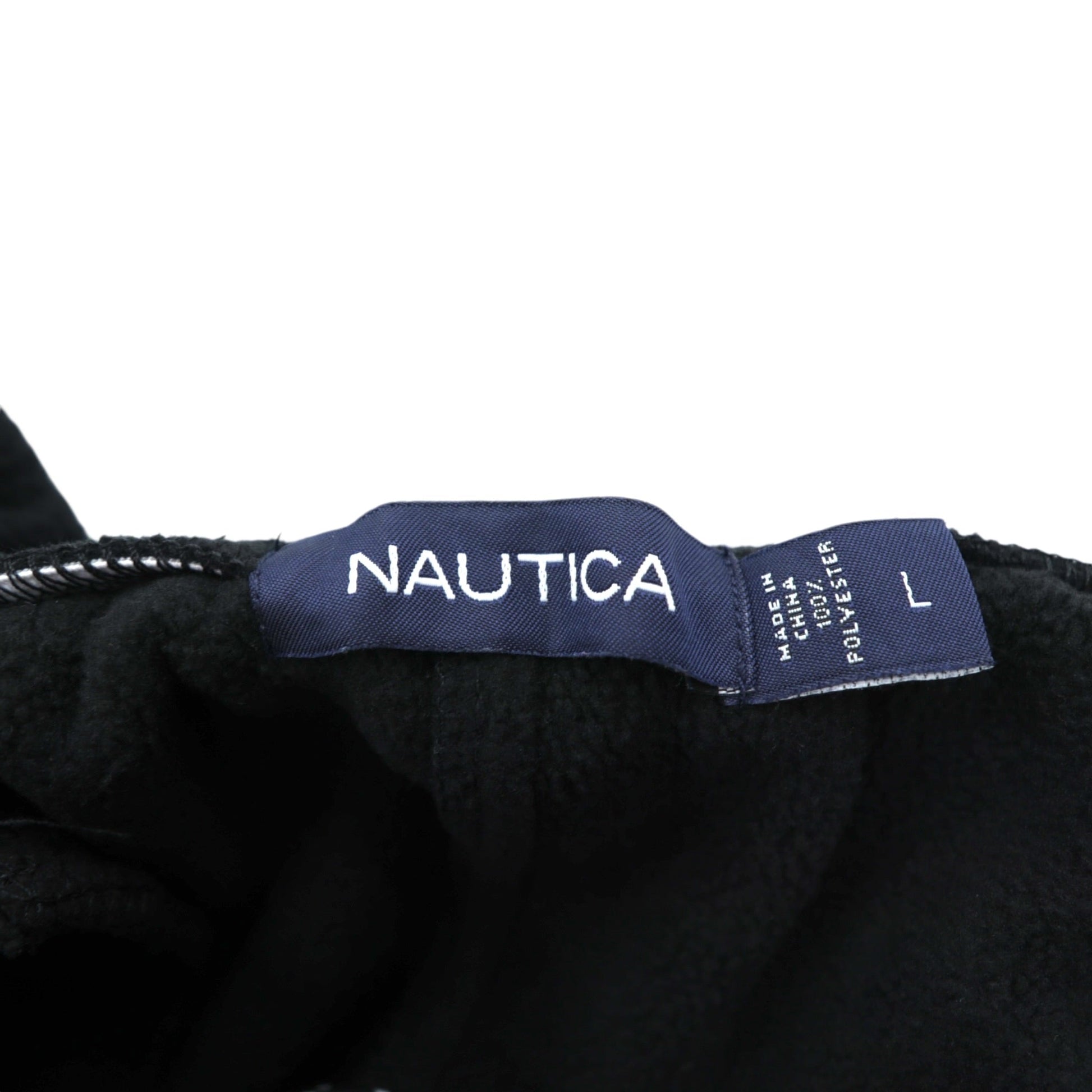 NAUTICA フリース イージーパンツ スウェットパンツ L ブラック ポリエステル