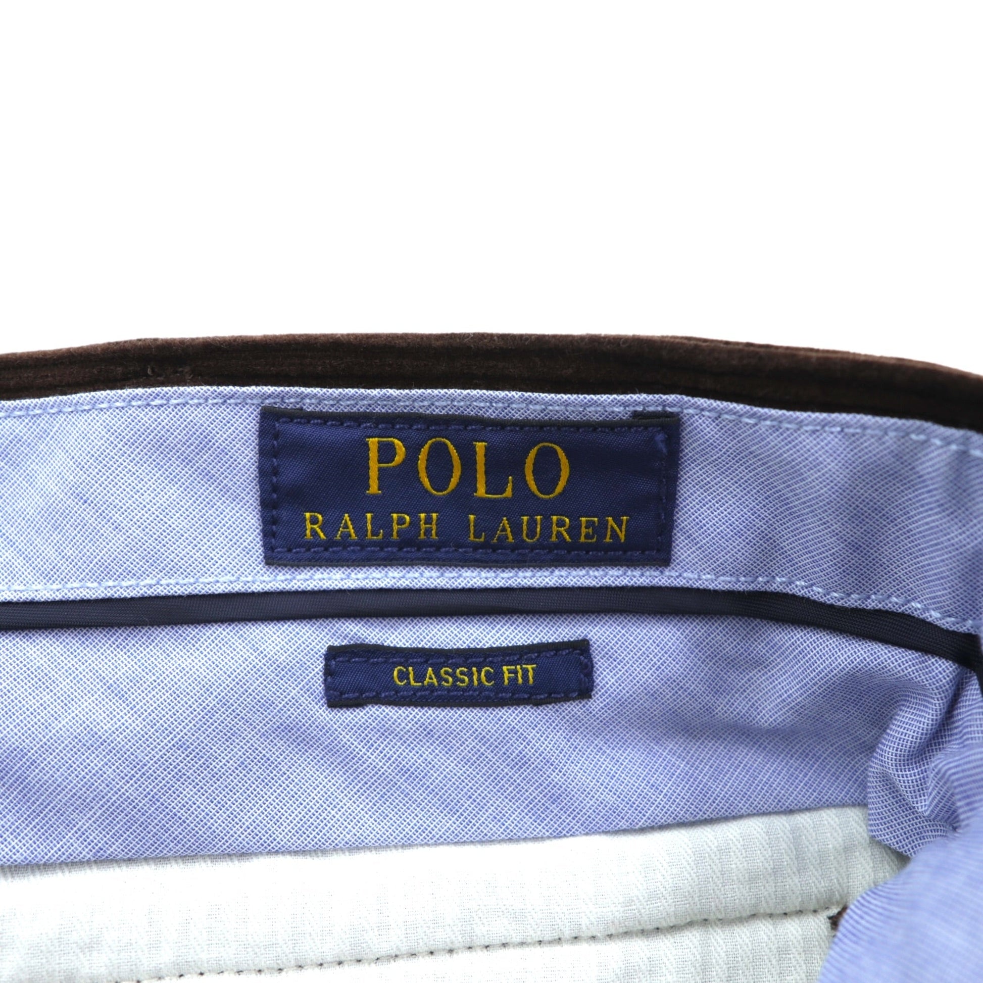Polo Ralph Lauren コーデュロイ チノパンツ CLASSIC FIT スラックス L ブラウン 刺繍 アニマル 総柄 ハンティング