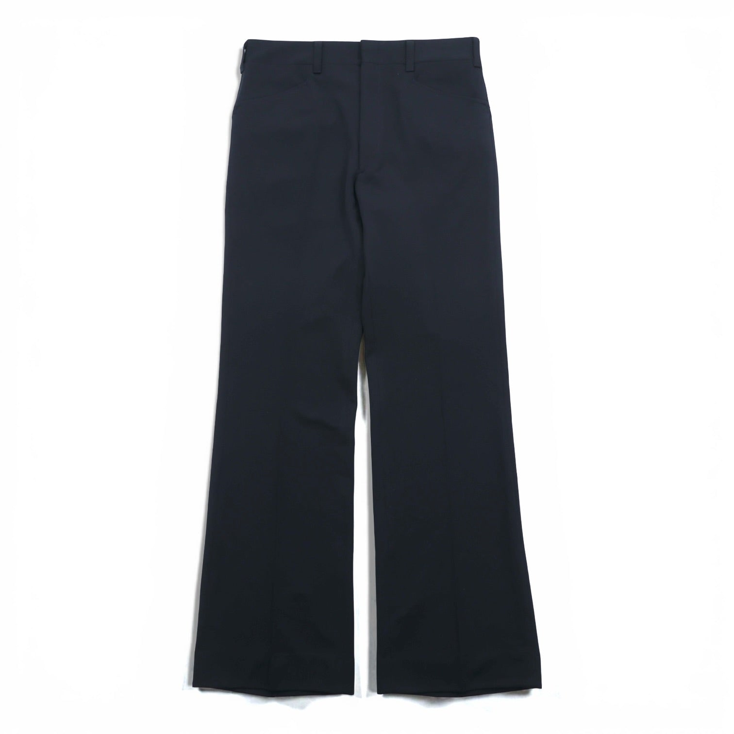 HAGGAR 70年代 USA製 ヴィンテージ フレア スラックス パンツ M ネイビー SCOVILLジップ デッドストック ブーツカット スタプレ 未使用品