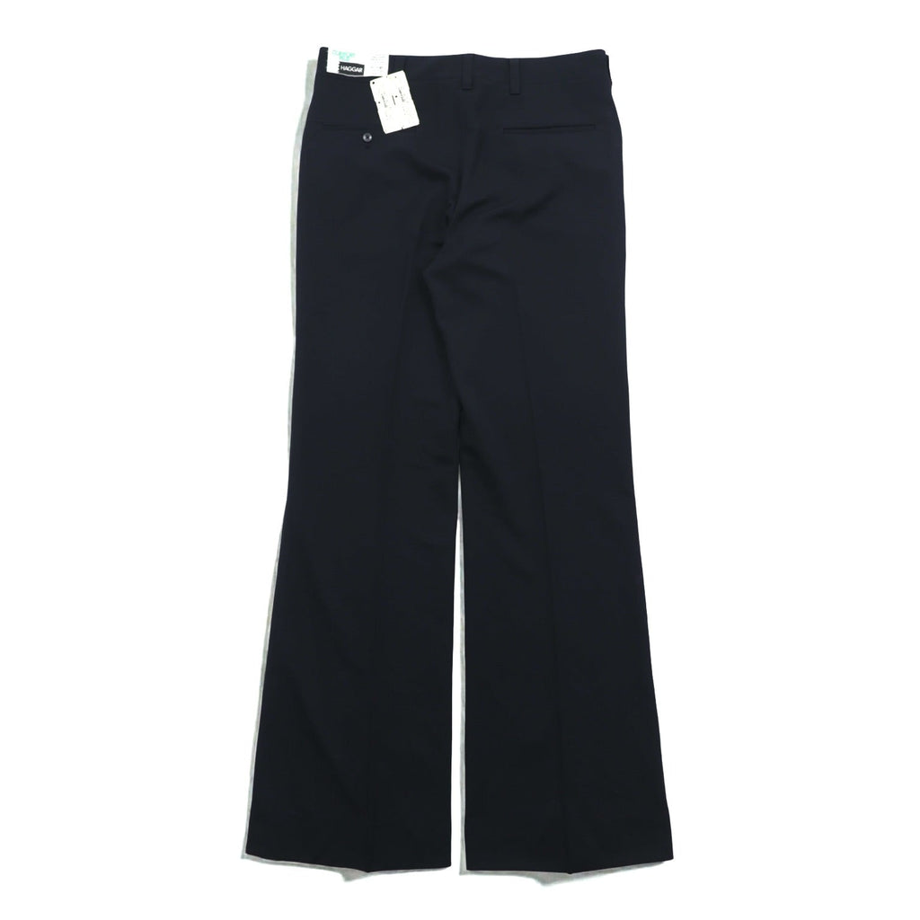 HAGGAR 70年代 USA製 ヴィンテージ フレア スラックス パンツ M ネイビー SCOVILLジップ デッドストック ブーツカット スタプレ 未使用品