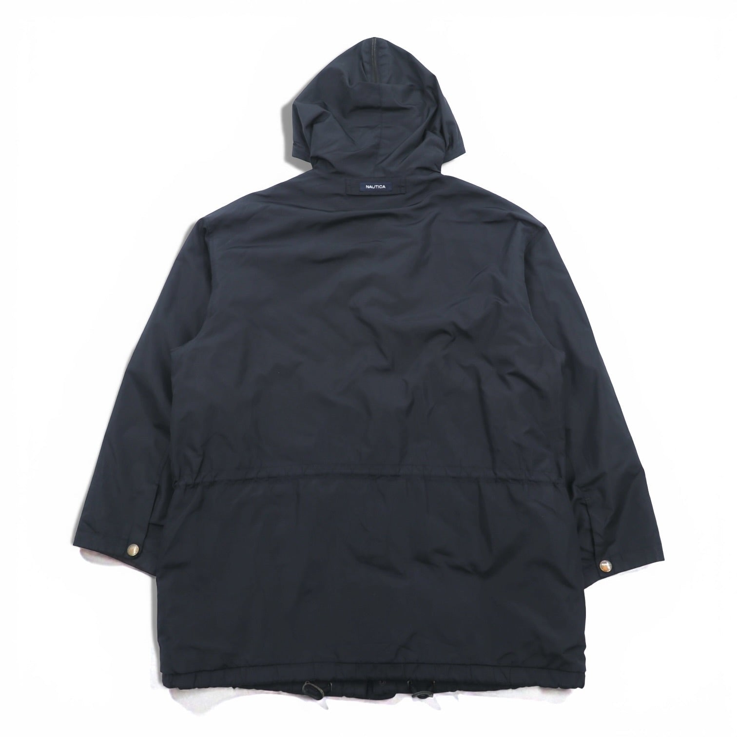 NAUTICA 90年代 N-3B Thermolite ACTIVE 中綿 フライトジャケット M ブラック ナイロン ドローコード ラビットパーカー