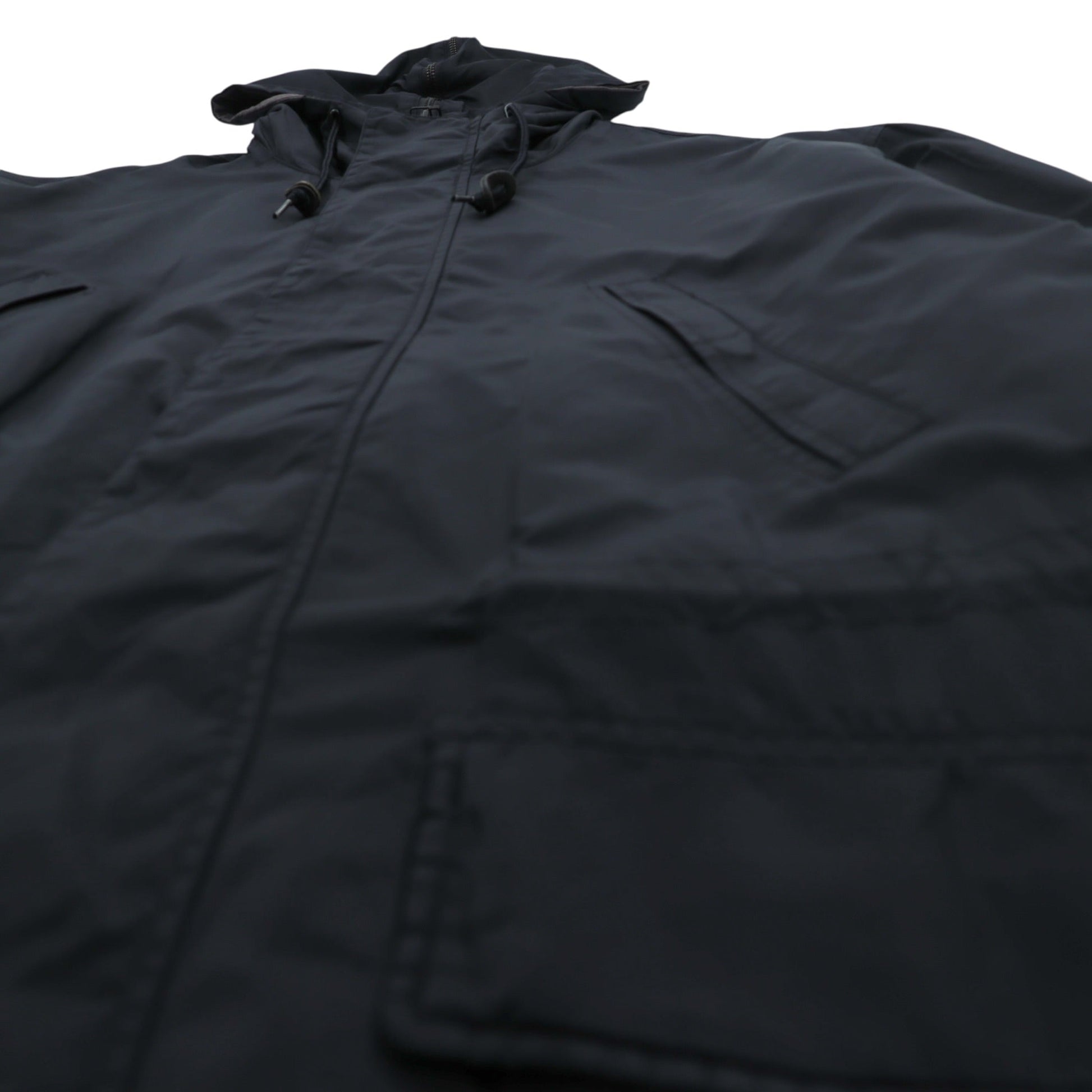 NAUTICA 90年代 N-3B Thermolite ACTIVE 中綿 フライトジャケット M ブラック ナイロン ドローコード ラビットパーカー