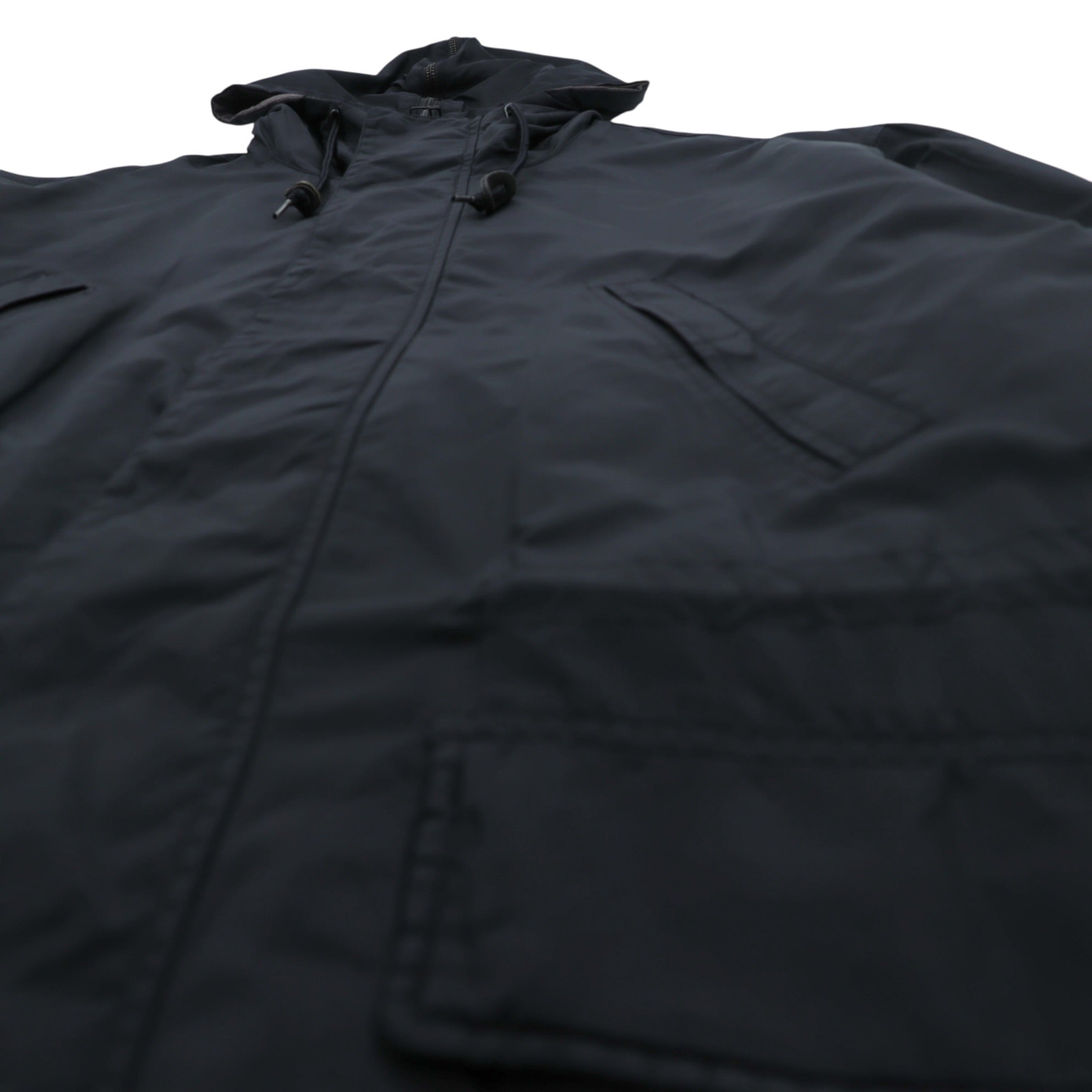 NAUTICA 90年代 N-3B Thermolite ACTIVE 中綿 フライトジャケット M ブラック ナイロン ドローコード ラビットパーカー