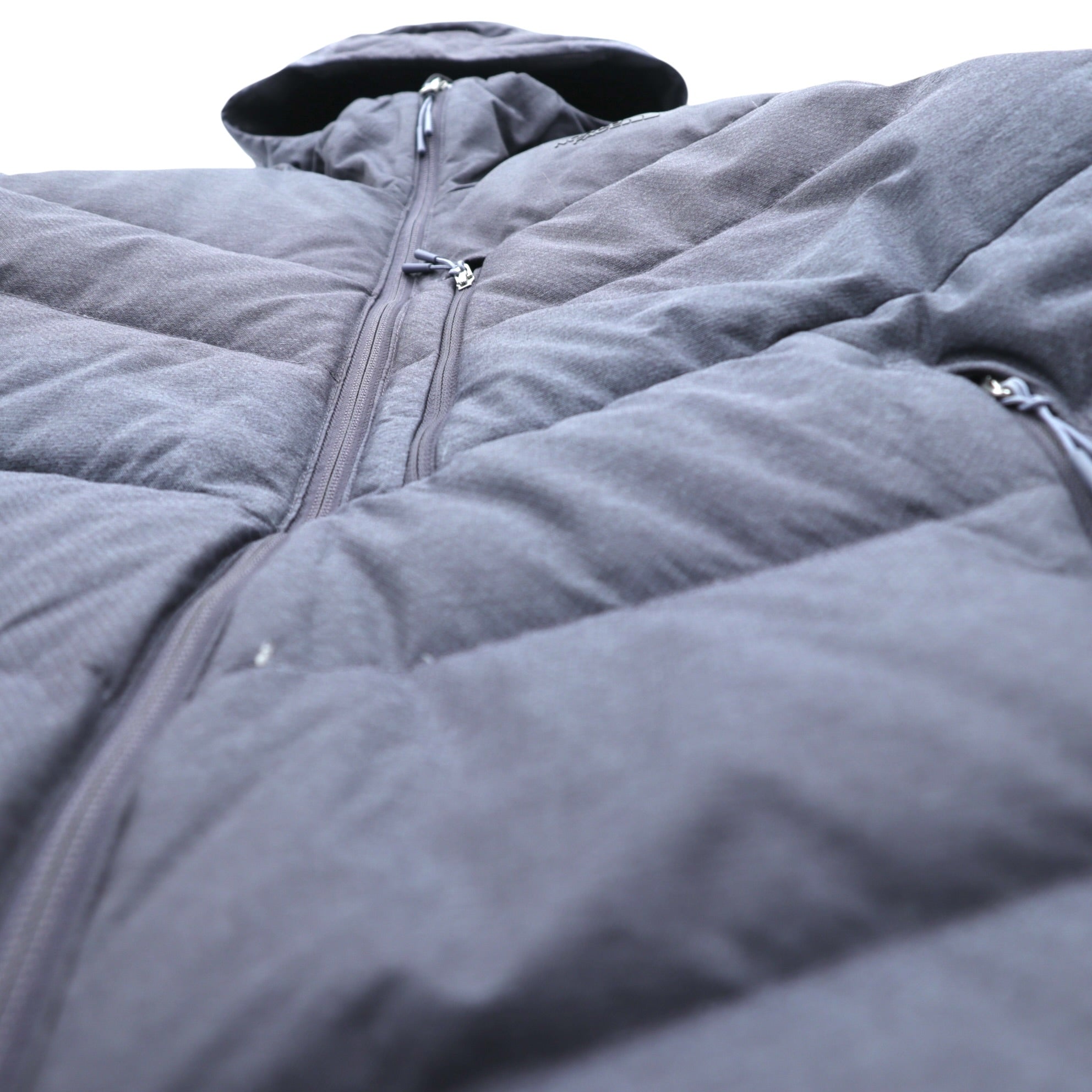 THE NORTH FACE 550フィルパワー グース ダウンジャケット L グレー 防水 DryVent ナイロン ドローコード Heavenly Down Jacket NF0A3KQZ
