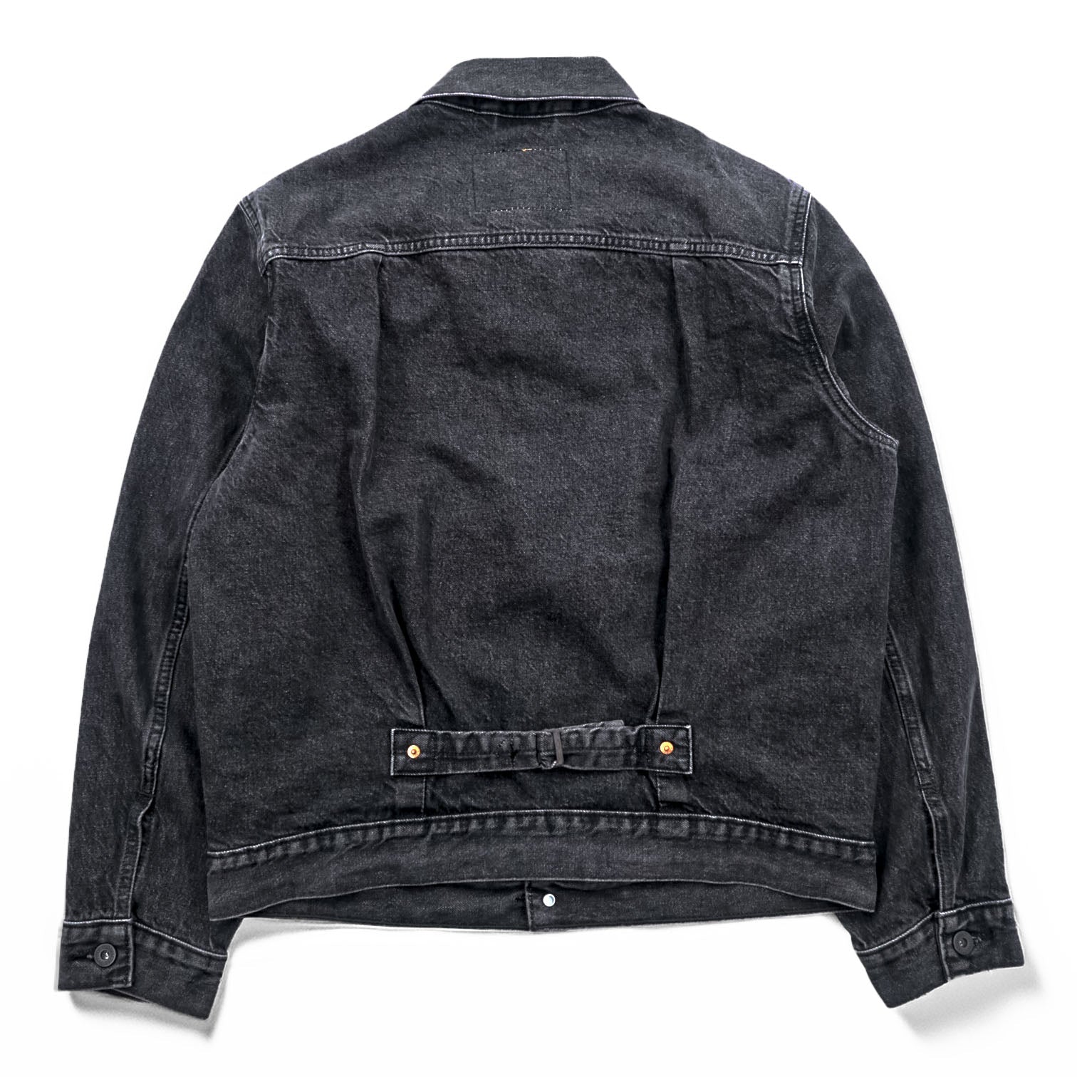 Levi's 大戦モデル 1st タイプ ビッグE デニム トラッカージャケット Gジャン S ブラック TYPE 1 短丈 ビッグサイズ シンチバック ダブルプリーツ PREMIUM A3174-0000