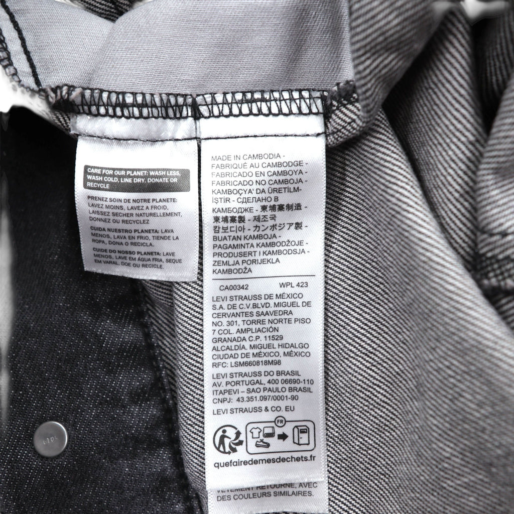 Levi's 大戦モデル 1st タイプ ビッグE デニム トラッカージャケット Gジャン S ブラック TYPE 1 短丈 ビッグサイズ シンチバック ダブルプリーツ PREMIUM A3174-0000
