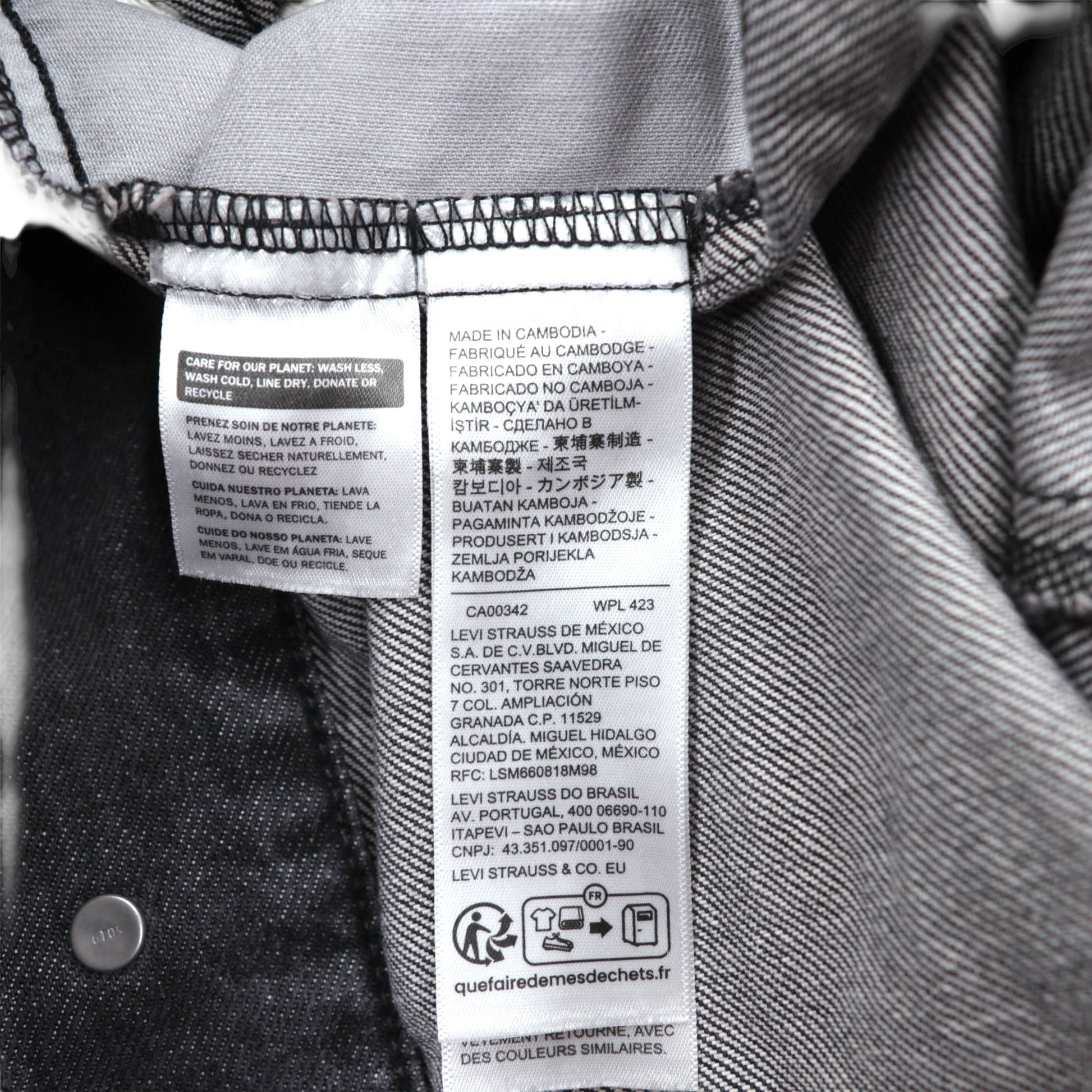Levi's 大戦モデル 1st タイプ ビッグE デニム トラッカージャケット Gジャン S ブラック TYPE 1 短丈 ビッグサイズ シンチバック ダブルプリーツ PREMIUM A3174-0000