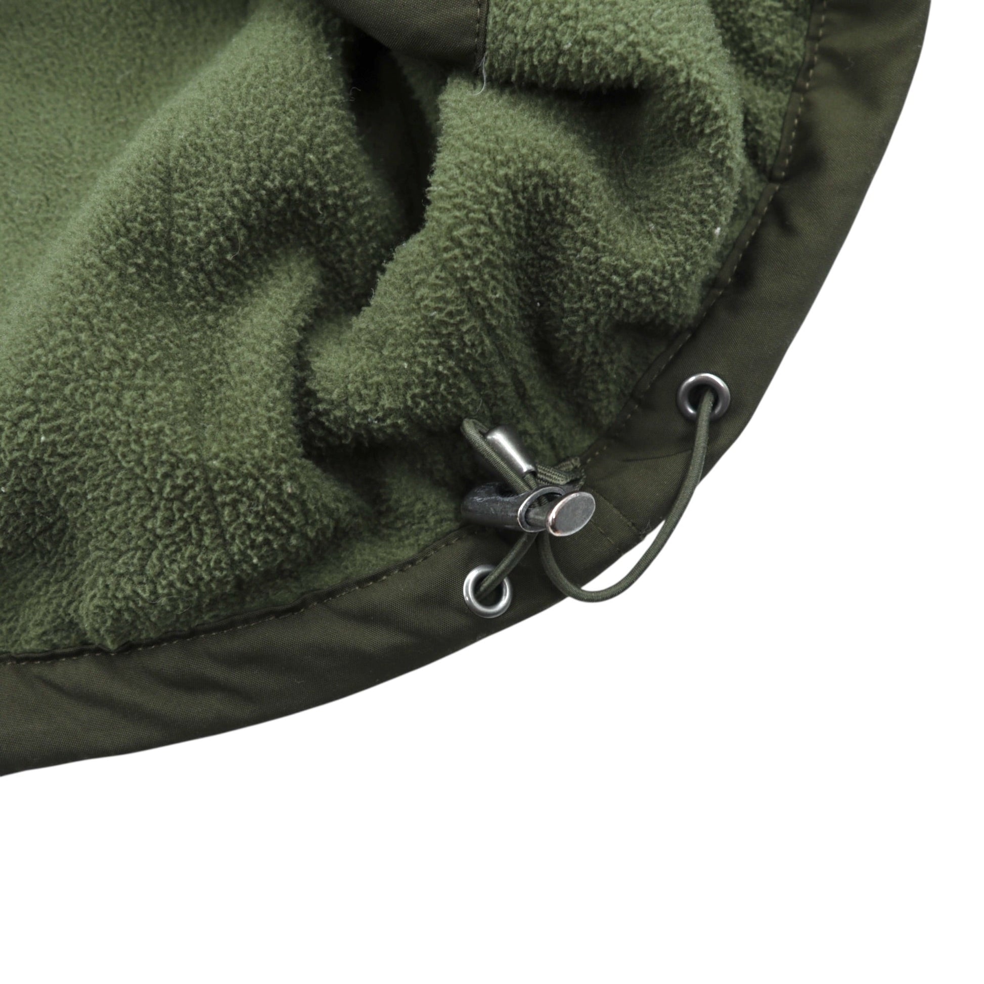 Polo Ralph Lauren 90年代 フード収納式 ハリントンジャケット M カーキ ドローコード 中綿 フリース裏地 スモールポニー刺繍