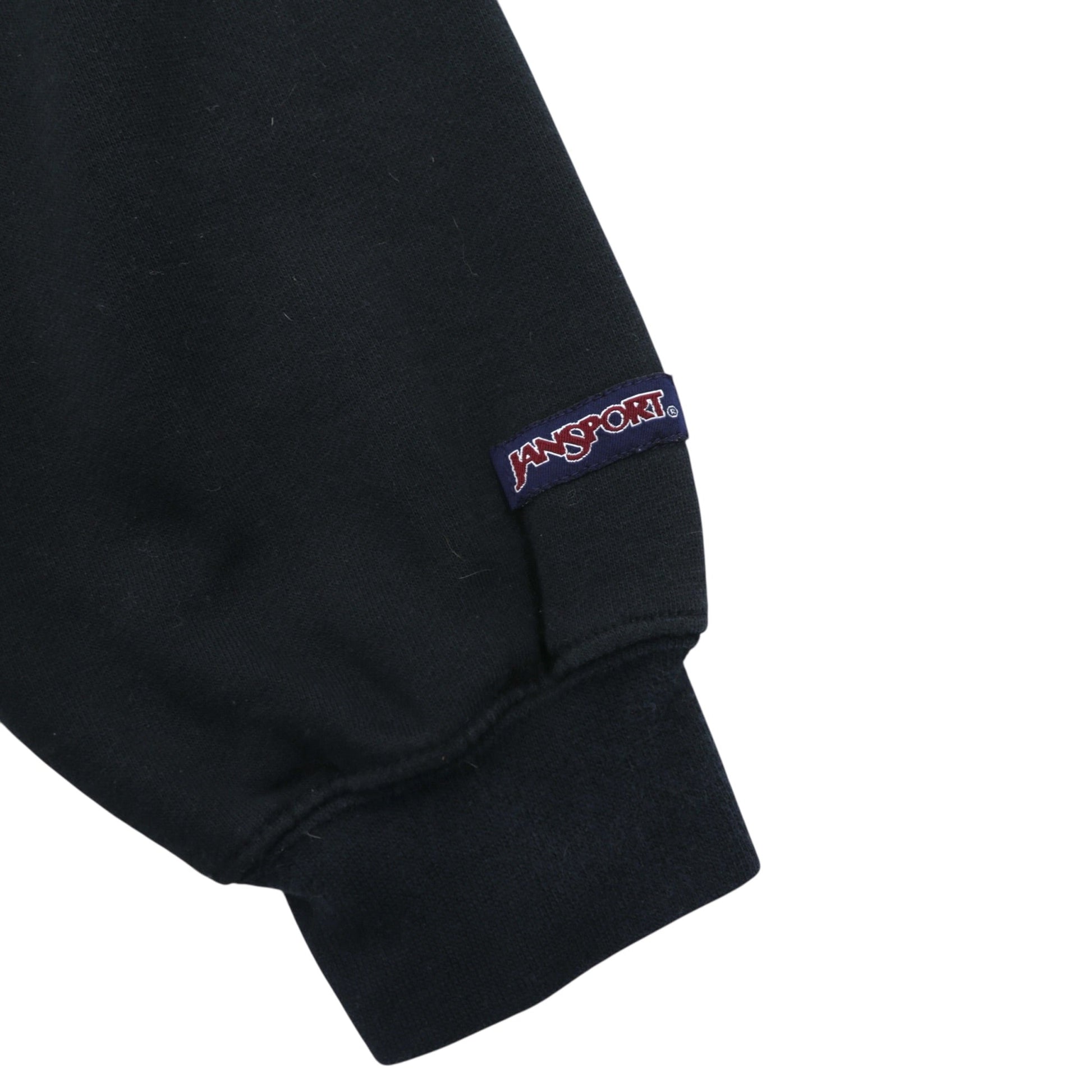 JANSPORT 90年代 ビッグサイズ カレッジプリント パーカー 2XL ブラック フロント カンガルーポケット ST. PETERSBURG