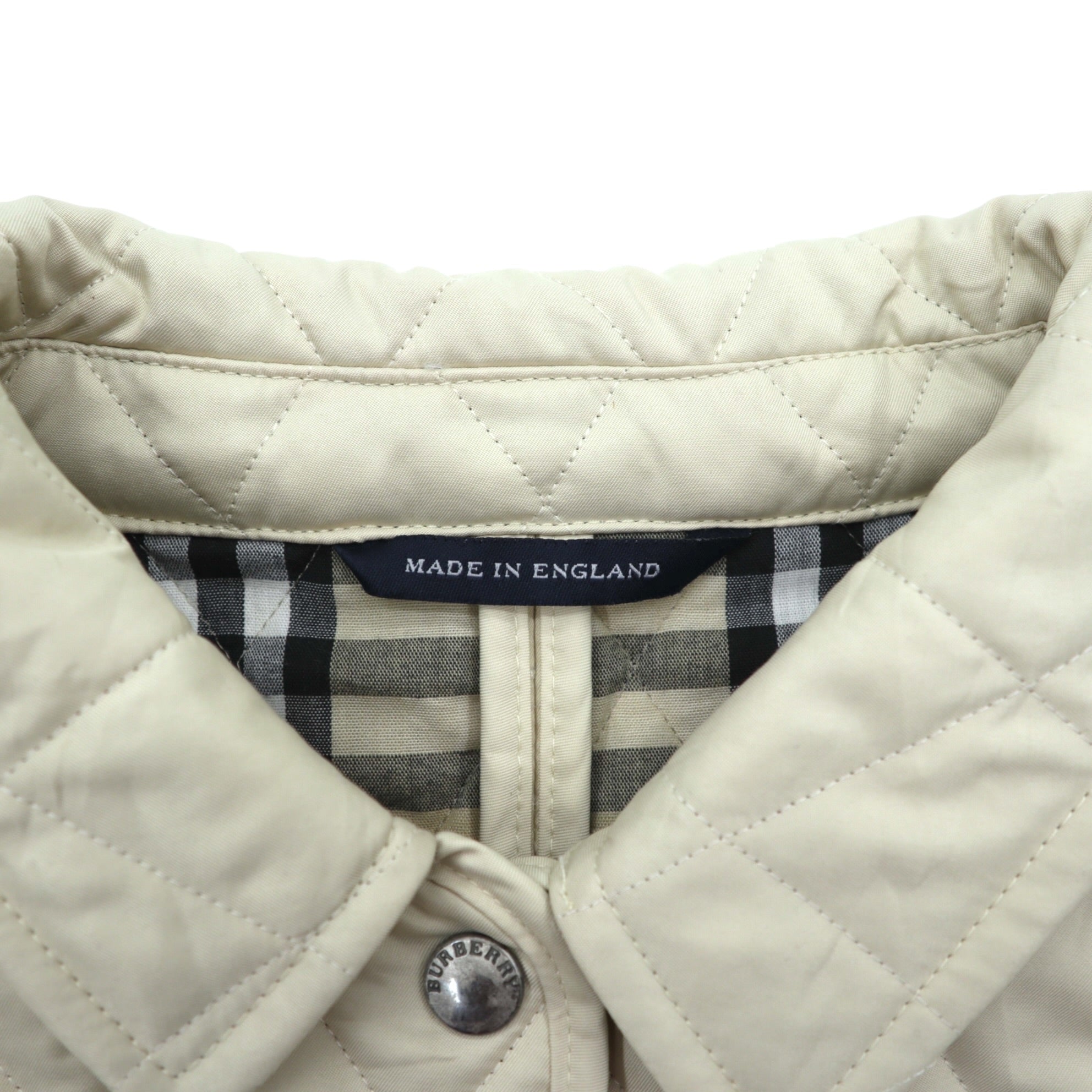 BURBERRY 英国製 キルティングジャケット M ベージュ 裏地 ノバチェック イギリス製