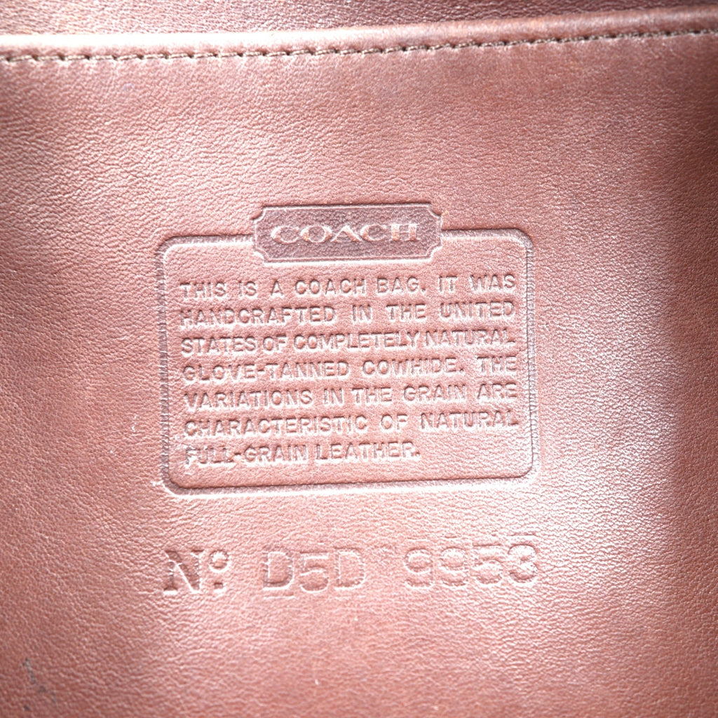 COACH 90年代 USA製 オールドコーチ バケツ型 ショルダーバッグ ダッフルサック マホガニー ダークブラウン グラブタンレザー 牛革 9953