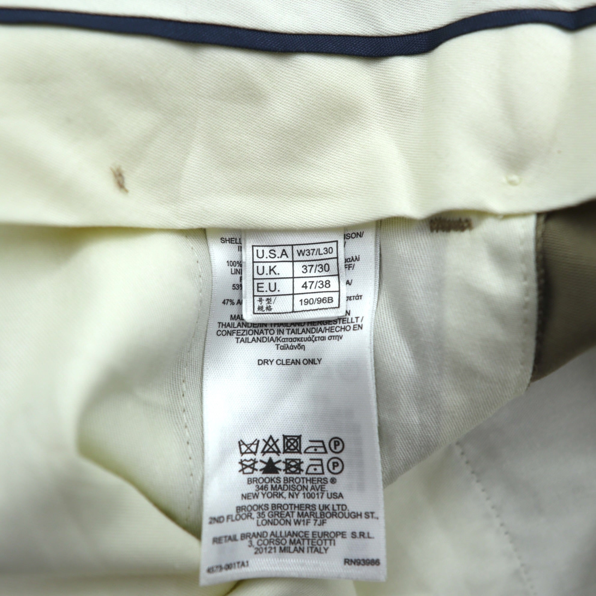 Brooks Brothers 2タック プリーツ ワイド スラックス パンツ XL ベージュ ウール ダブルカフス Madison