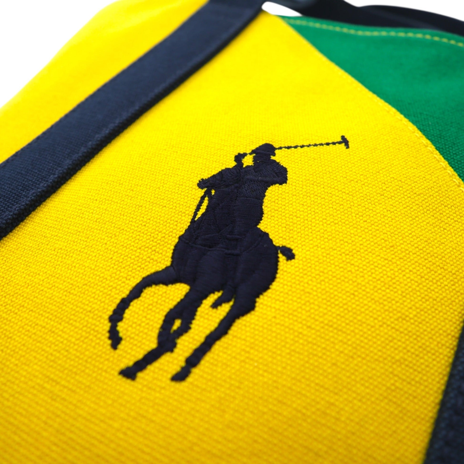 Ralph Lauren ビッグポニー刺繍 キャンバス トートバッグ マルチカラー トリコロール コットン