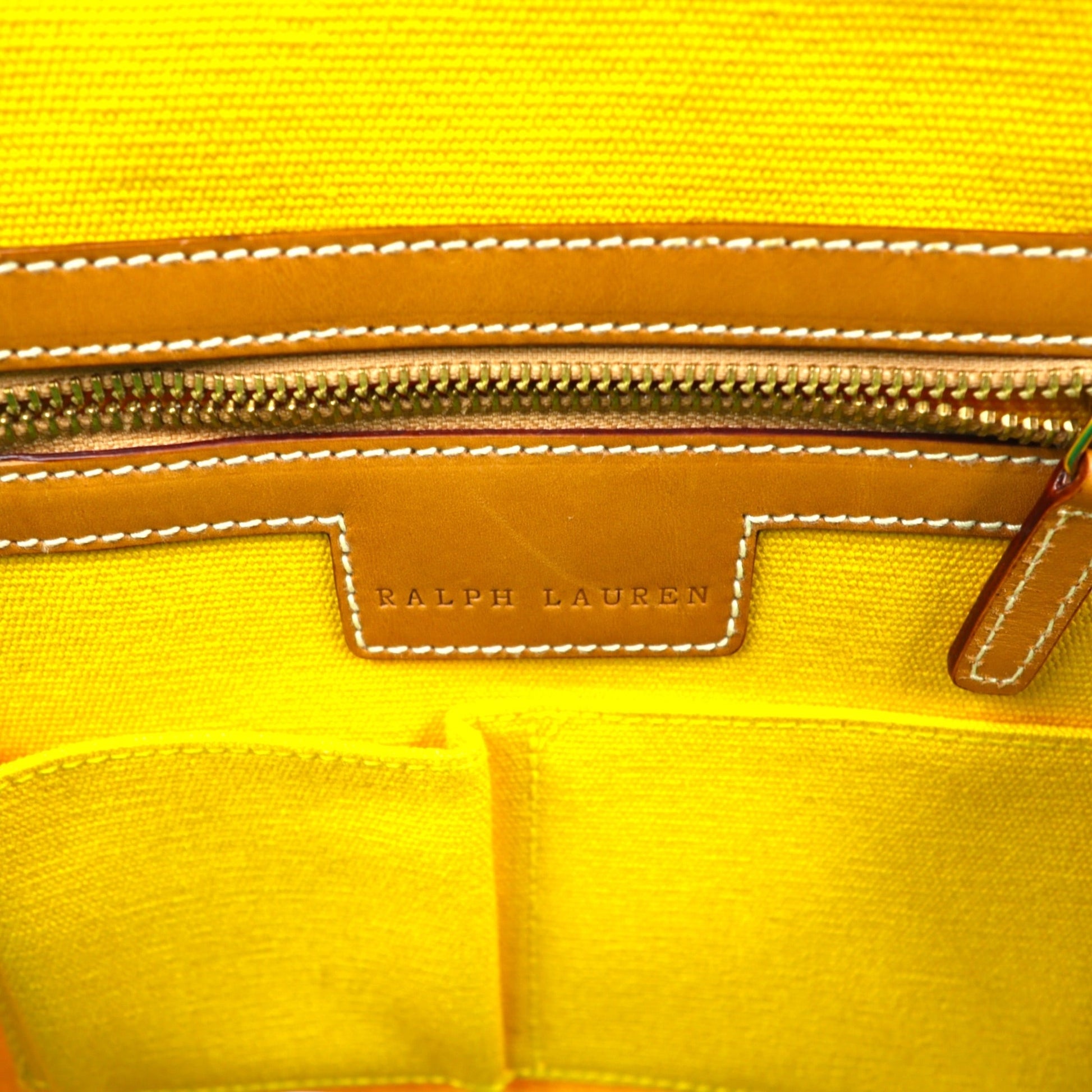 Ralph Lauren ビッグポニー刺繍 キャンバス トートバッグ マルチカラー トリコロール コットン