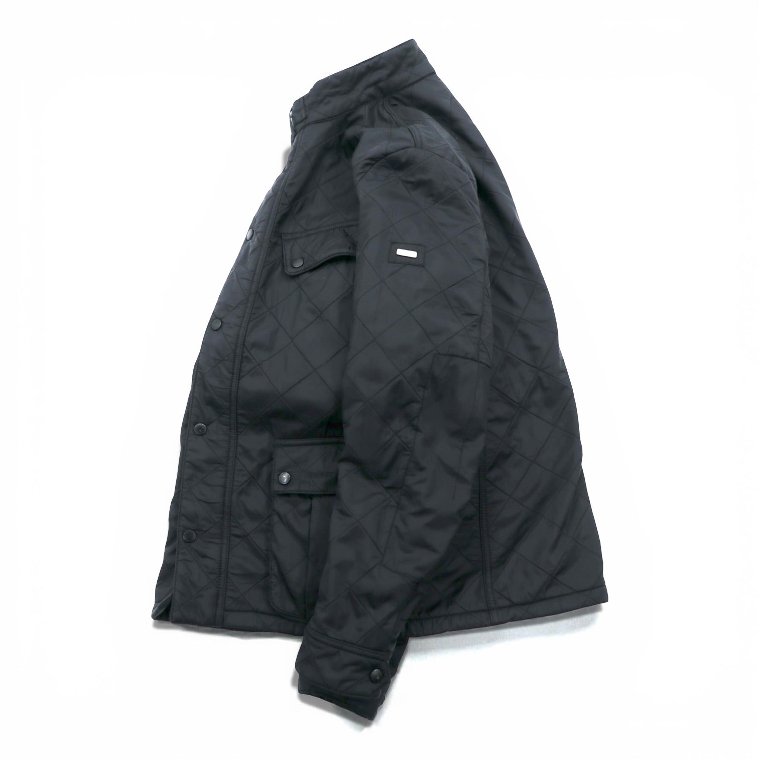 Barbour INTERNATIONAL インターナショナル モーターサイクルジャケット L ブラック キルティング ARIEL POLARQUILT MQU0365BK91