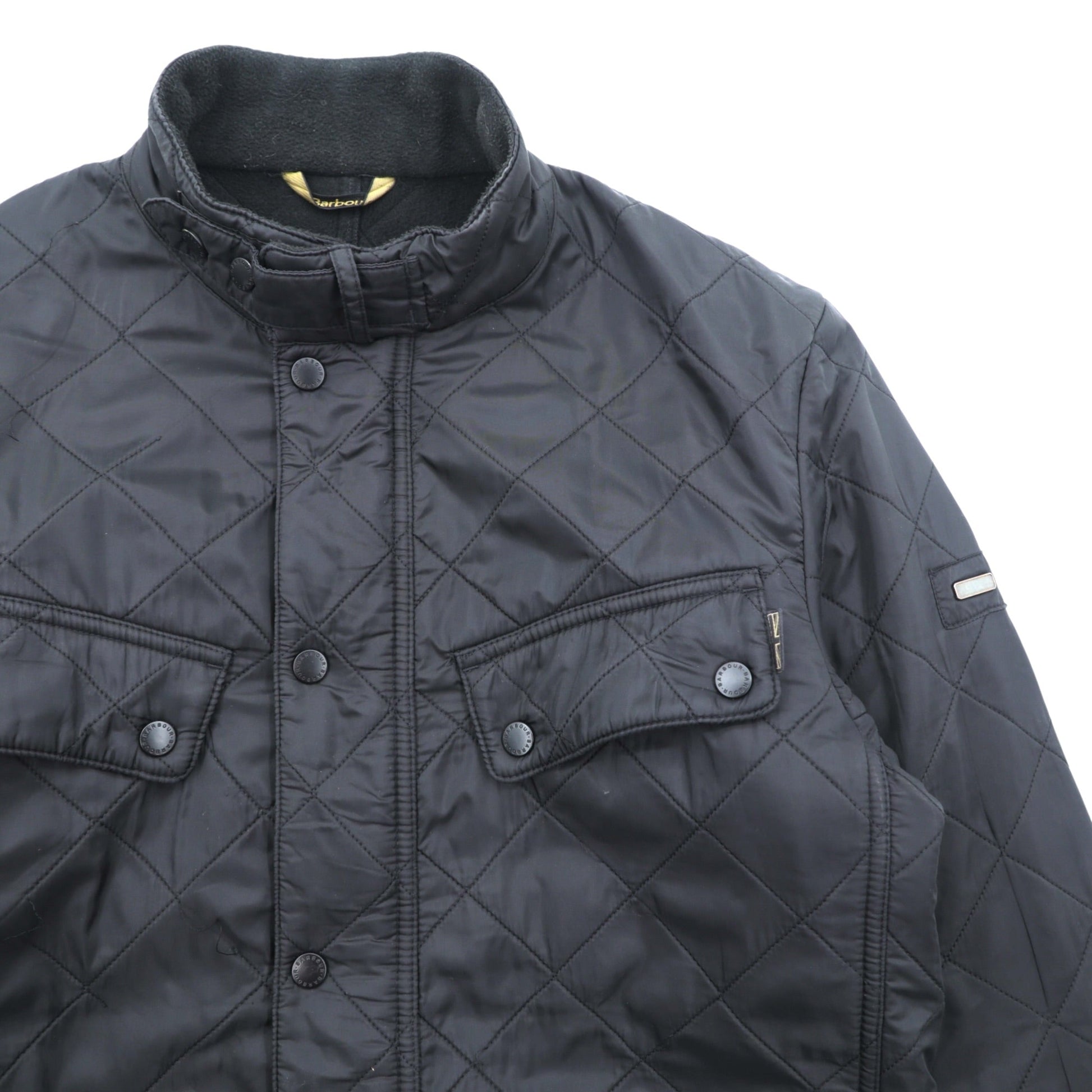 Barbour INTERNATIONAL インターナショナル モーターサイクルジャケット L ブラック キルティング ARIEL POLARQUILT MQU0365BK91
