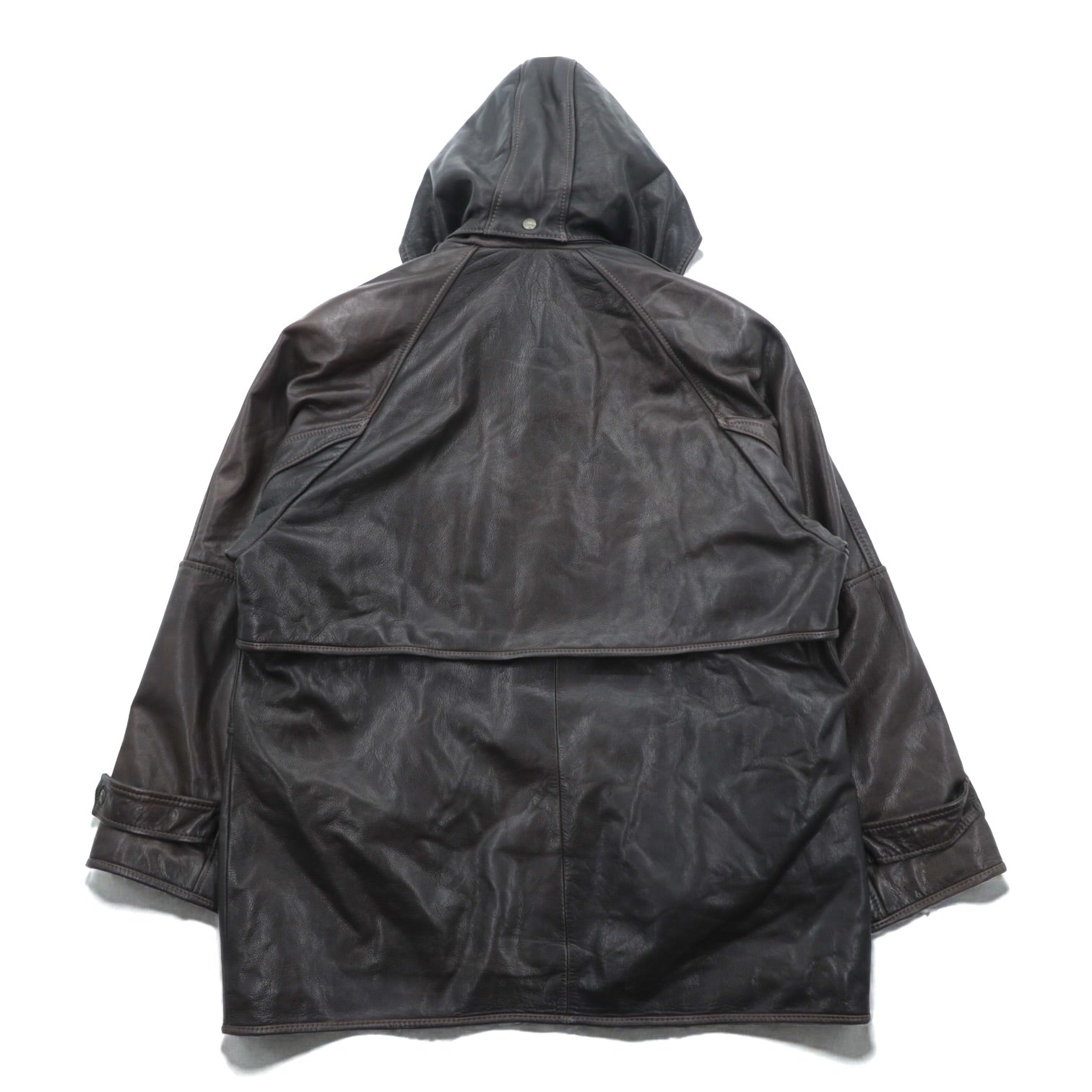 REDSKINS 90年代 ユーロヴィンテージ レザー ファイヤーマンジャケット カーコート XL B-32 ARMY & CIVIL レザー 本革