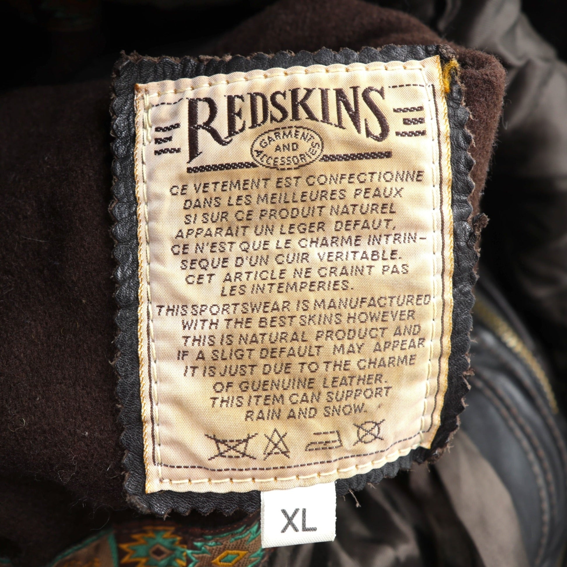 REDSKINS 90年代 ユーロヴィンテージ レザー ファイヤーマンジャケット カーコート XL B-32 ARMY & CIVIL レザー 本革