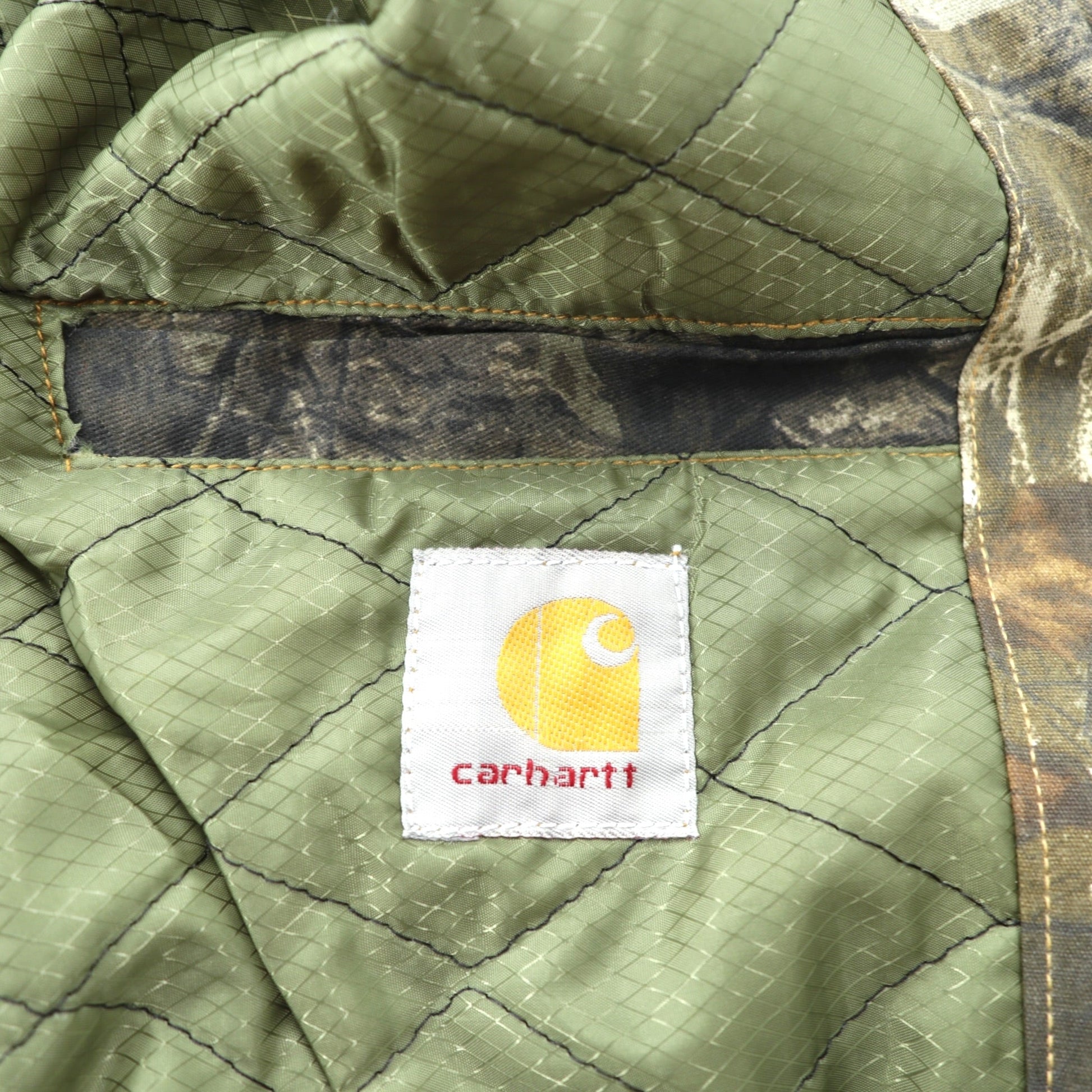 carhartt リメイク 再構築 リアルツリーカモ アクティブジャケット パーカー ブルゾン L カーキ コットン