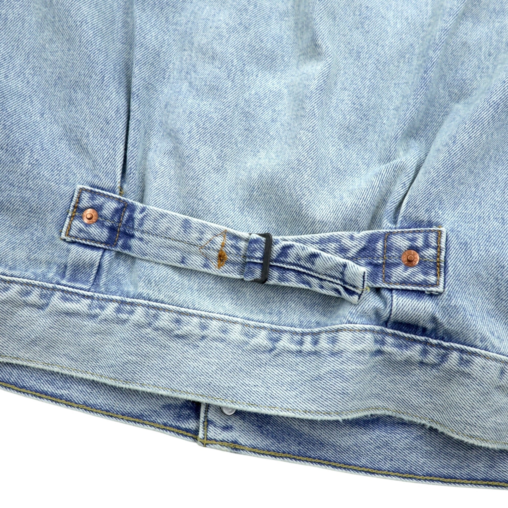 Levi's 1st タイプ 大戦モデル ビッグE デニムジャケット Gジャン S ビッグサイズ シンチバック TYPE 1 A3174-0006 LIGHT WASH ダメージ加工 ダブルプリーツ リラックスフィット レザーパッチ