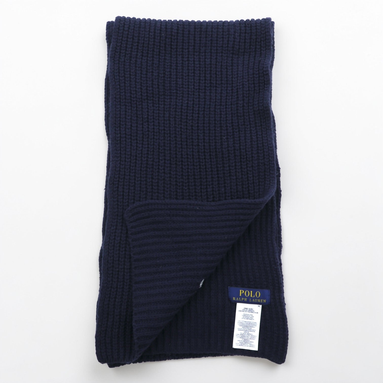 Polo Ralph Lauren ポロベア マフラー ネイビー リブニット タキシード