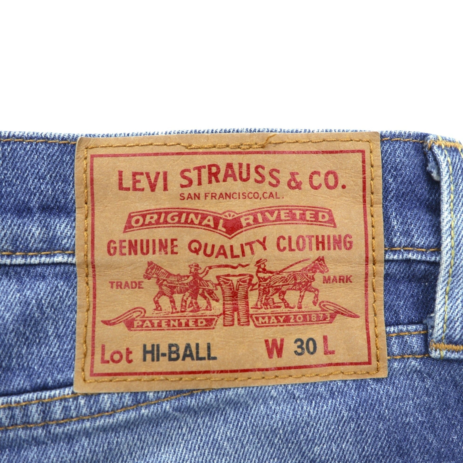 Levi's ビッグE Hi-Ball Roll テーパード デニムパンツ ジーンズ M インディゴ Game Point 57783-0025 ストレッチ