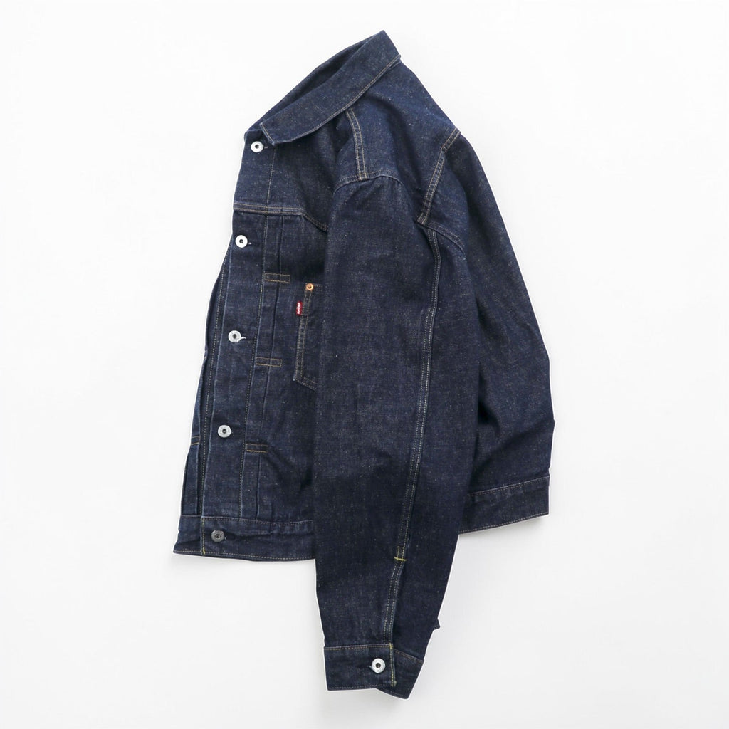Levi's 大戦モデル 1st タイプ ビッグE デニムジャケット 赤耳 Gジャン L セルビッジ TYPEⅠ ダブルプリーツ シンチバック 濃紺 リジッド PREMIUM A3174-0002