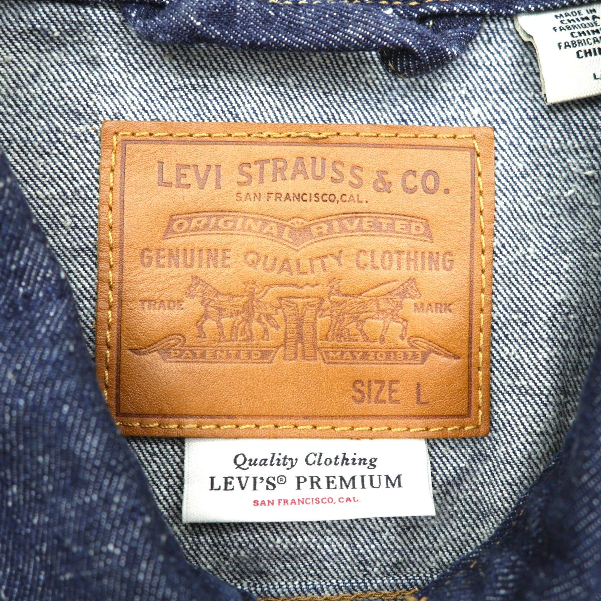 Levi's 大戦モデル 1st タイプ ビッグE デニムジャケット 赤耳 Gジャン L セルビッジ TYPEⅠ ダブルプリーツ シンチバック 濃紺 リジッド PREMIUM A3174-0002