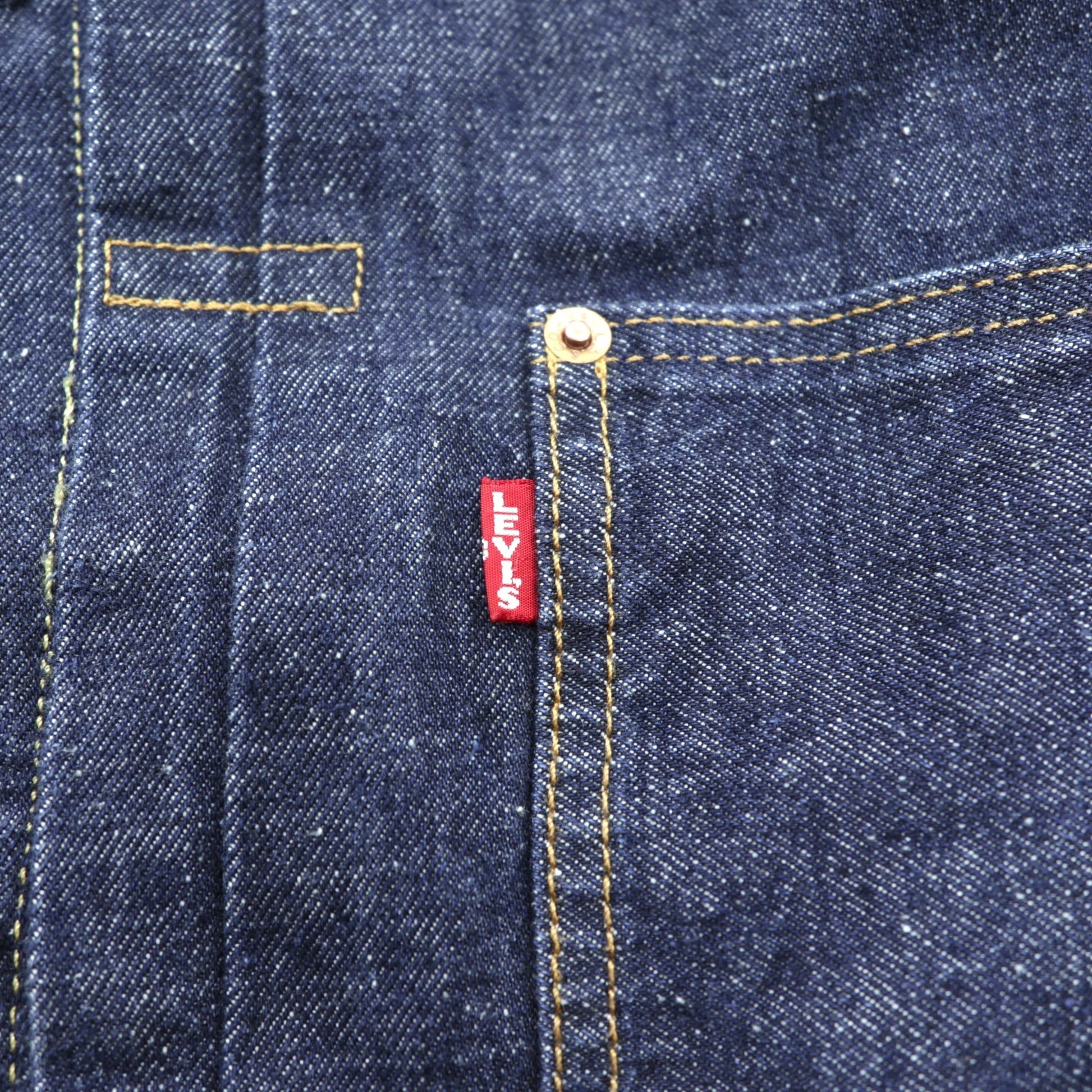 Levi's 大戦モデル 1st タイプ ビッグE デニムジャケット 赤耳 Gジャン L セルビッジ TYPEⅠ ダブルプリーツ シンチバック 濃紺 リジッド PREMIUM A3174-0002