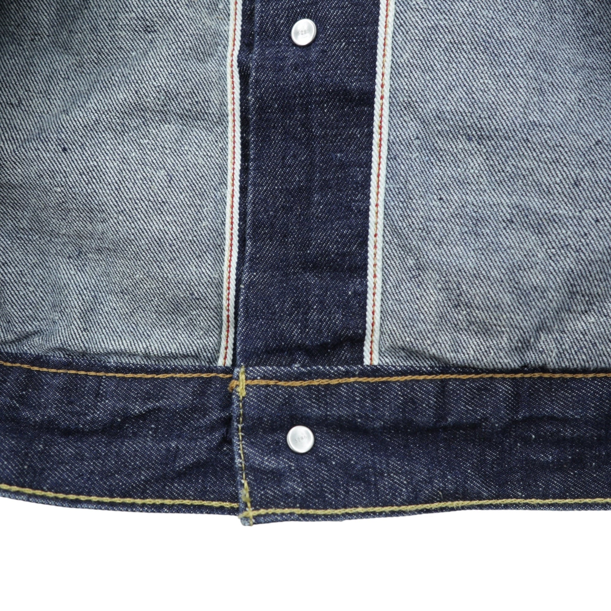 Levi's 大戦モデル 1st タイプ ビッグE デニムジャケット 赤耳 Gジャン L セルビッジ TYPEⅠ ダブルプリーツ シンチバック 濃紺 リジッド PREMIUM A3174-0002