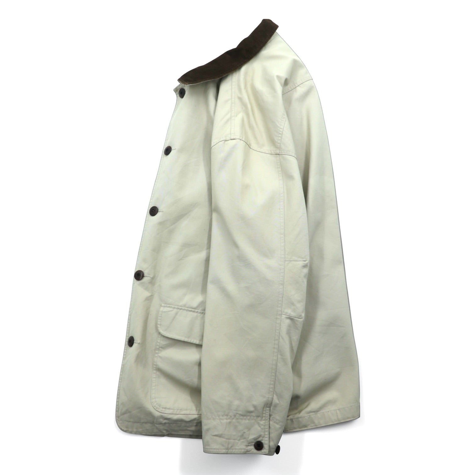 L.L.Bean フィールドコート ハンティングジャケット XL ナチュラル アイボリー WY16 襟コーデュロイ