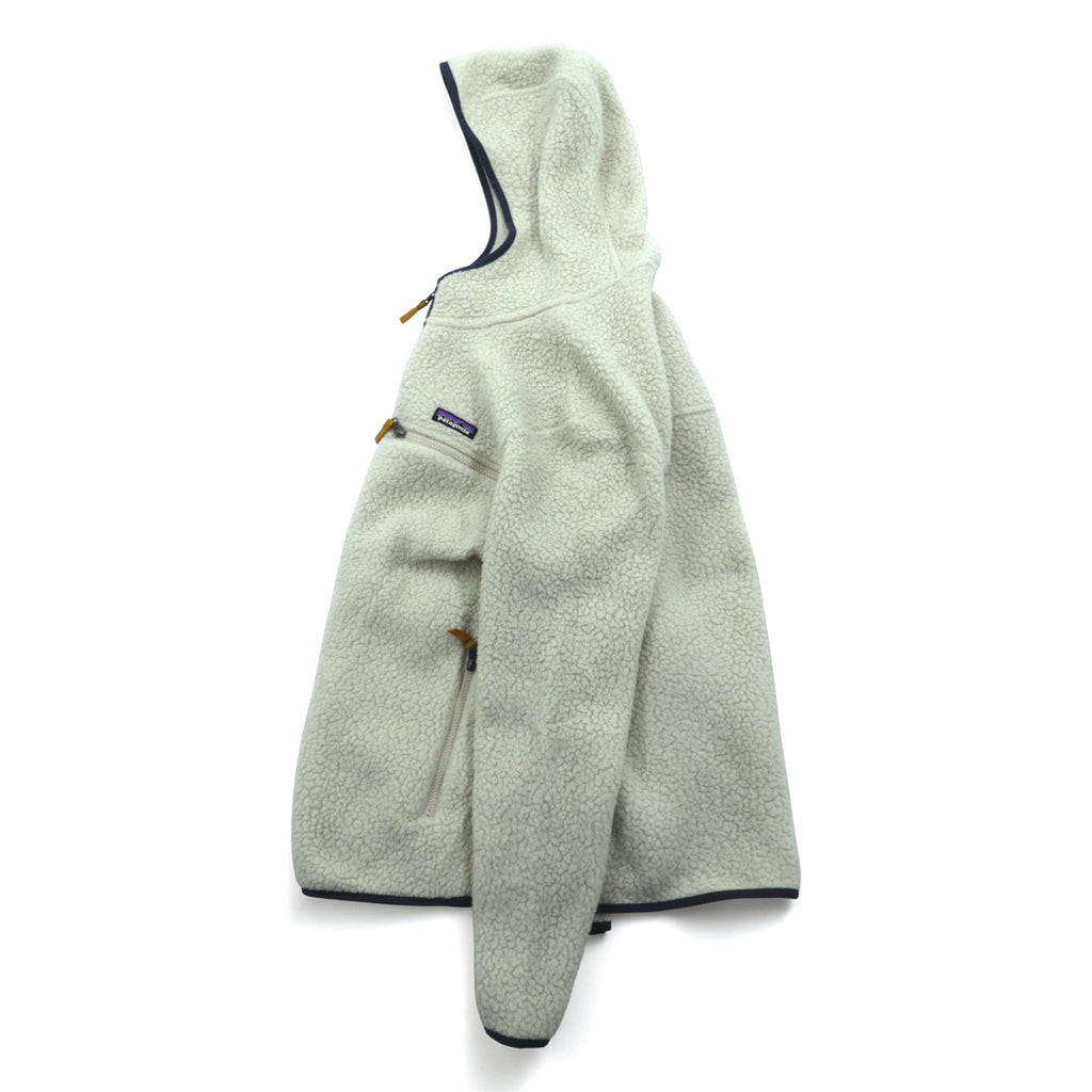 Patagonia レトロ パイル フーディー フリースジャケット L ベージュ ペリカン ジップパーカー 22806
