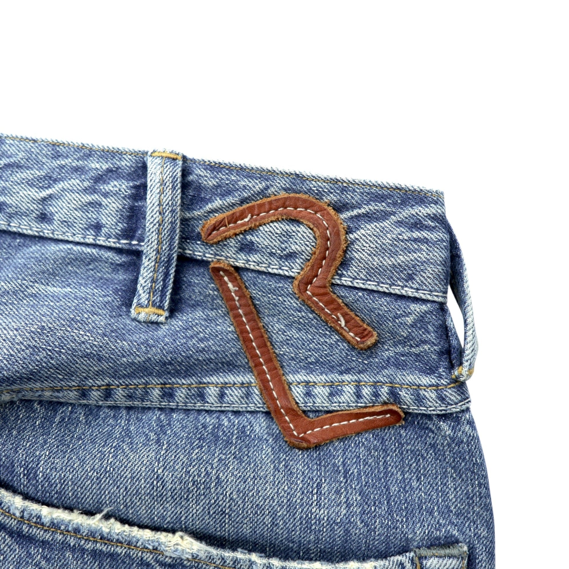 Polo Ralph Lauren 90年代 ヴィンテージ ダメージ加工 フレア デニムパンツ ジーンズ M インディゴ