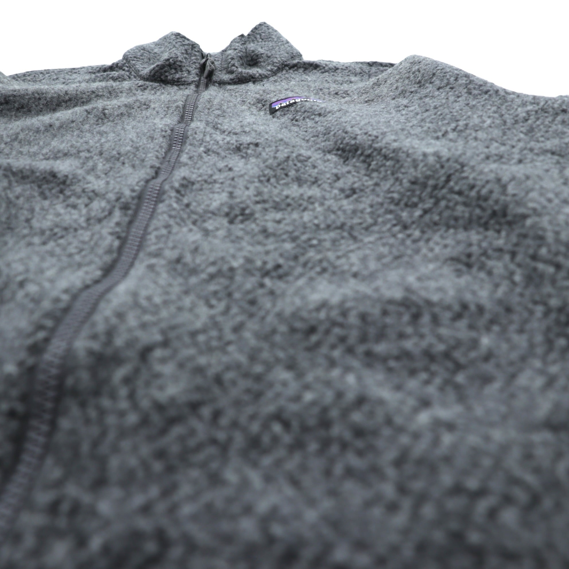 Patagonia ウーリエステル フリースジャケット M スタンドカラー グレー フルジップ ブルゾン 26935