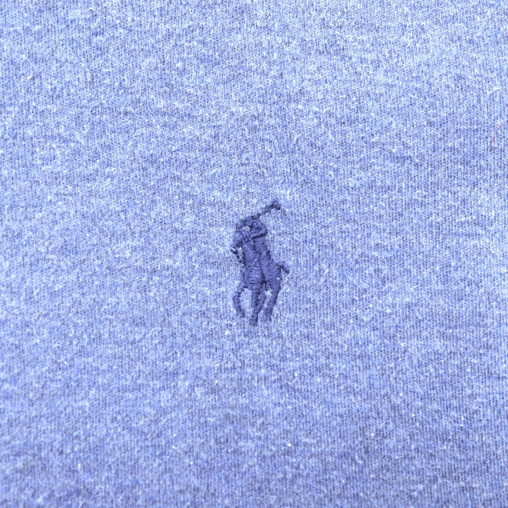 Polo Ralph Lauren 90年代 長袖 ポロシャツ ラガーシャツ 2XL ブルー スモールポニー ロゴ 刺繍 ペルー製