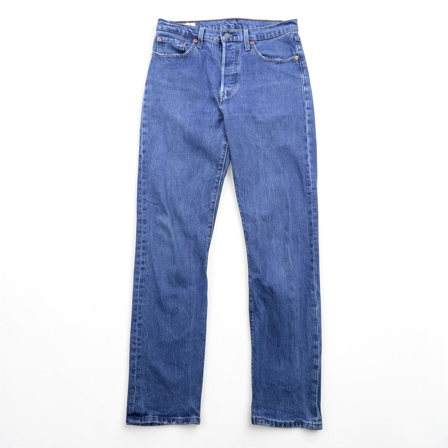 Levi's 501 ビッグE デニムパンツ ジーンズ L インディゴ CROP JAZZ POP レザーパッチ ボタンフライ PREMIUM トルコ製 36200-0225