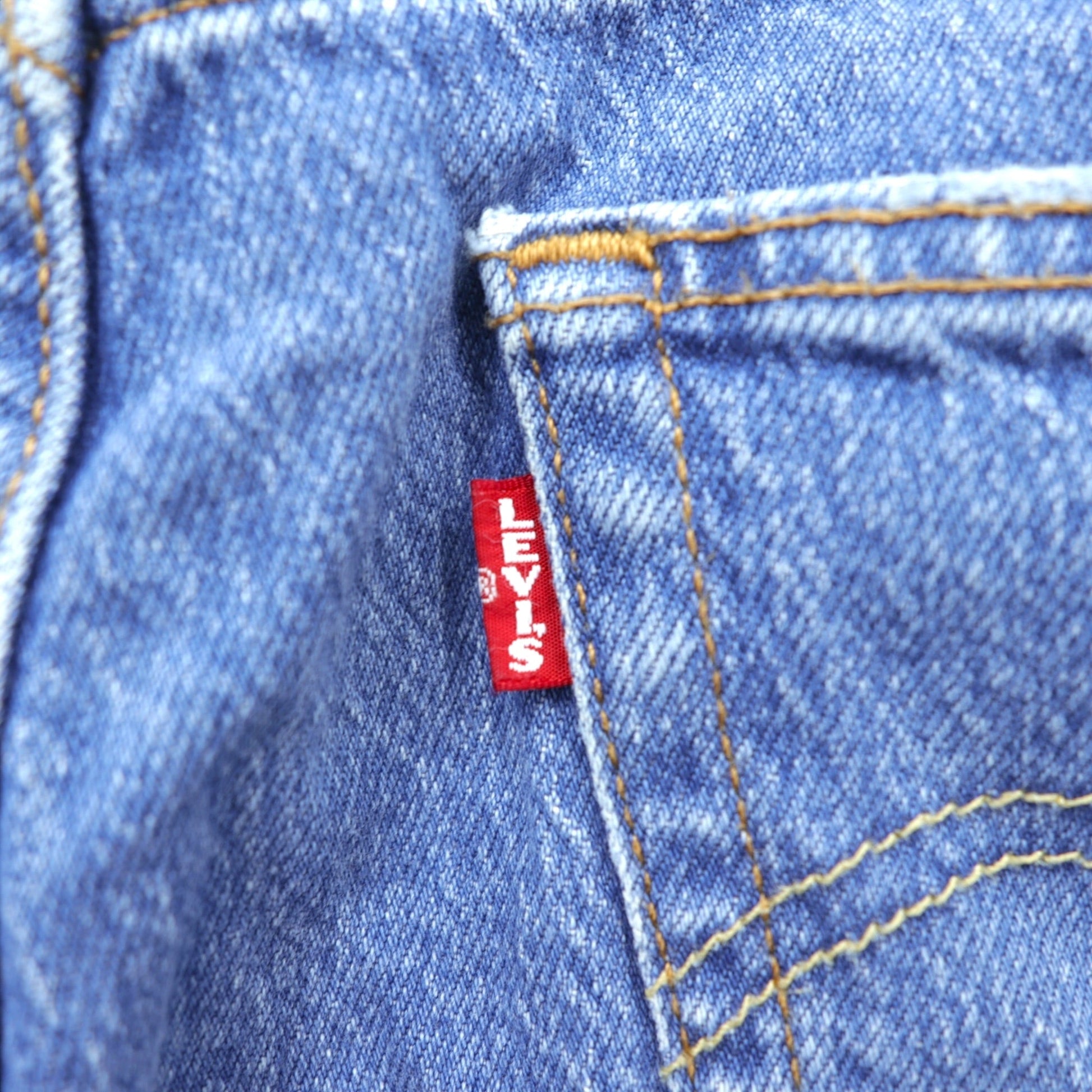 Levi's 501 ビッグE デニムパンツ ジーンズ L インディゴ CROP JAZZ POP レザーパッチ ボタンフライ PREMIUM トルコ製 36200-0225