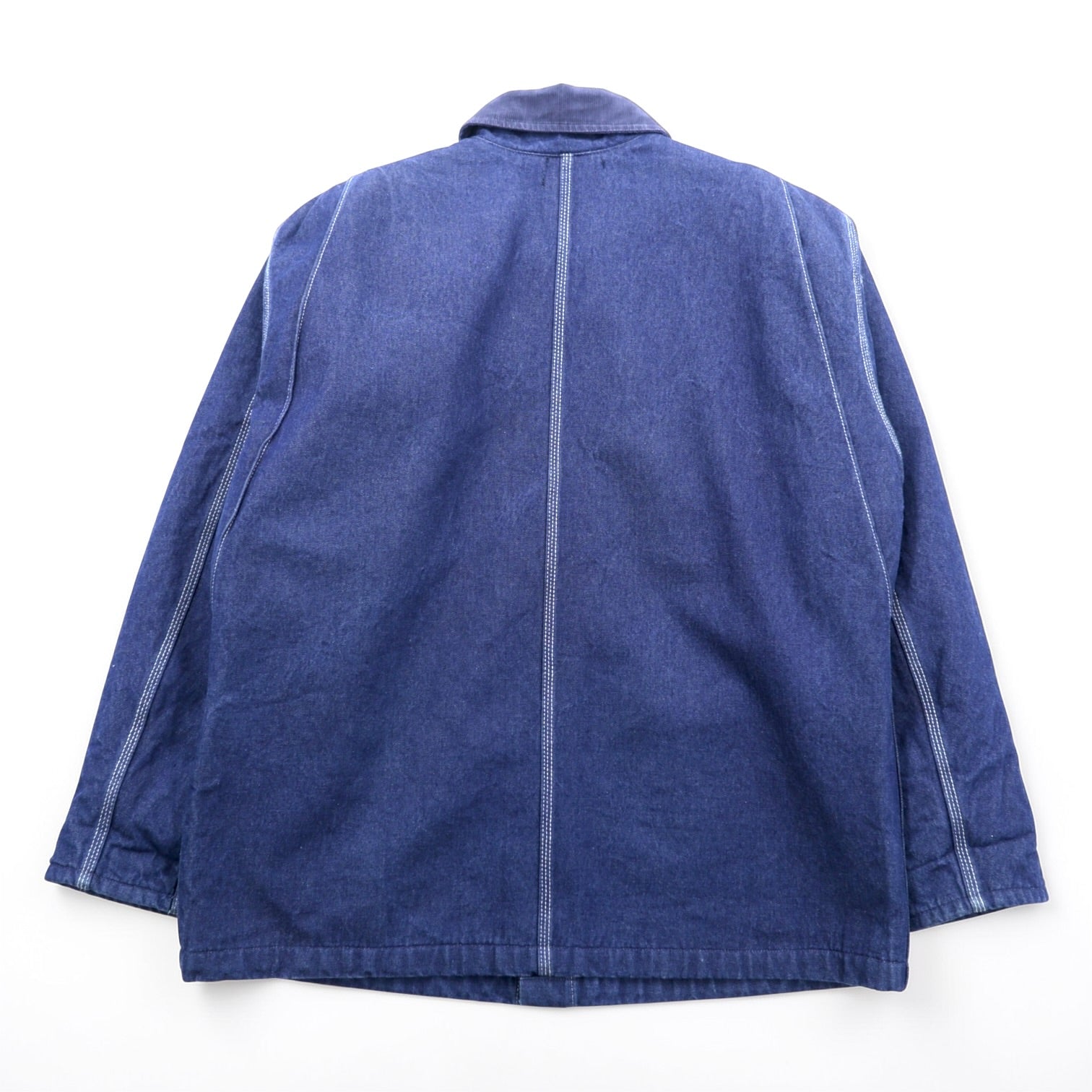 Dickies 90年代 デニム チョアコート カバーオール ワークジャケット L インディゴ 襟コーデュロイ 裏地ブランケット 3494NB